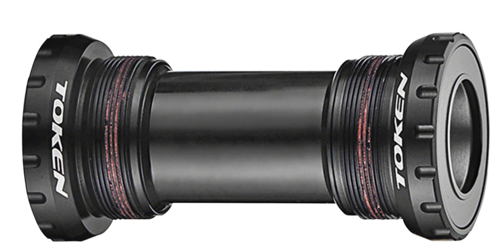 Token TK878 Threaded Bottom Bracket - English, Shimano HollowTech II, Black