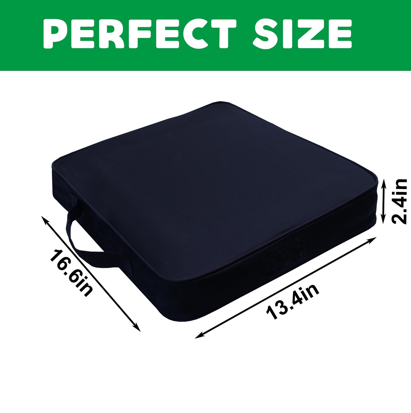 2 Piece Black Stadium Cushions, Waterproof Outdoor bleacher seat Cushions, Ka...