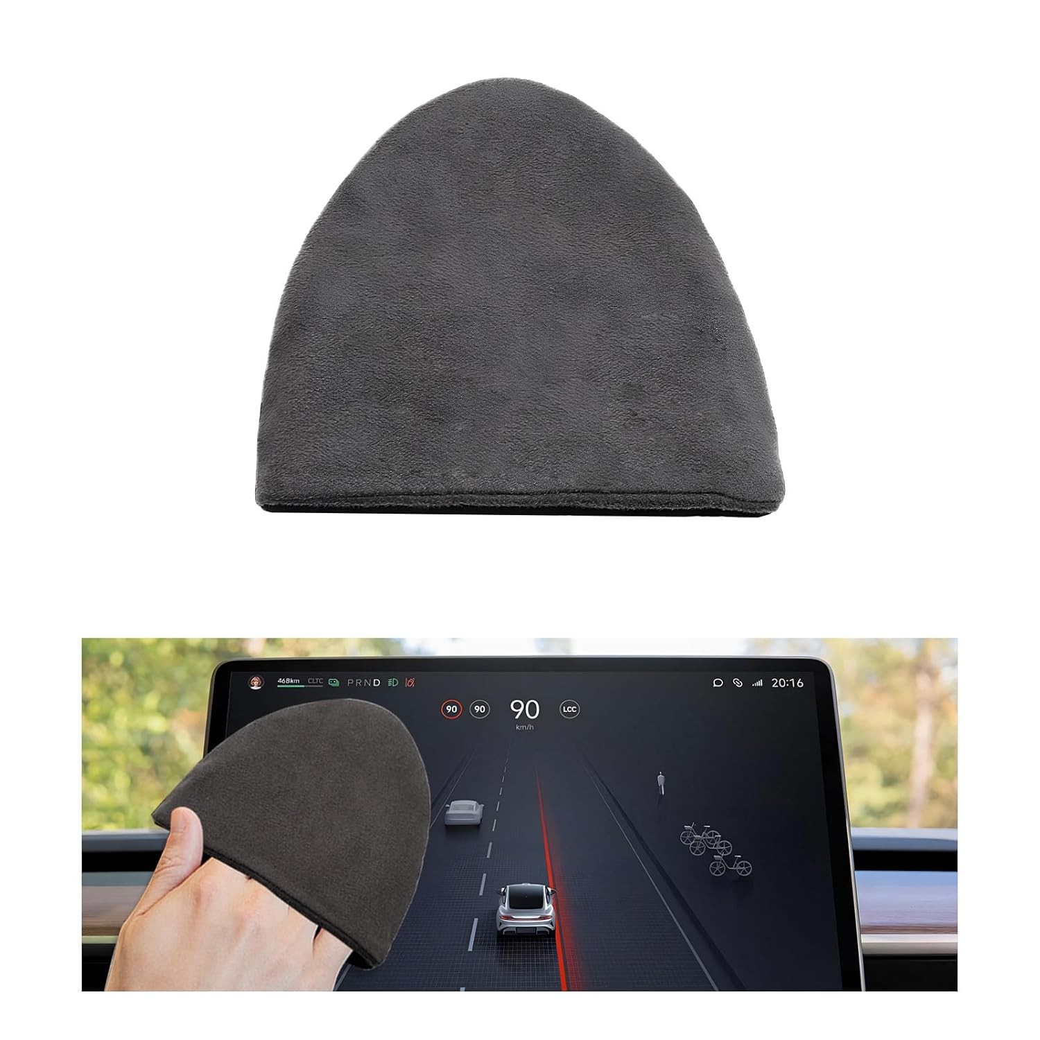 Auto Screen Clean Microfiber Car Screen Cleaner 4.72"x3.94" Triangle Auto