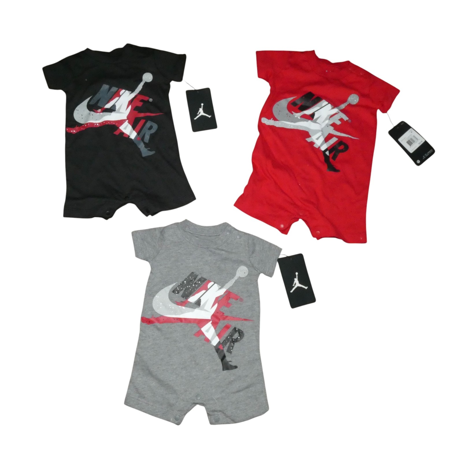 Nike Air Jordan Baby Romper Shortall Your Choice Newborn 3M 6M NWT