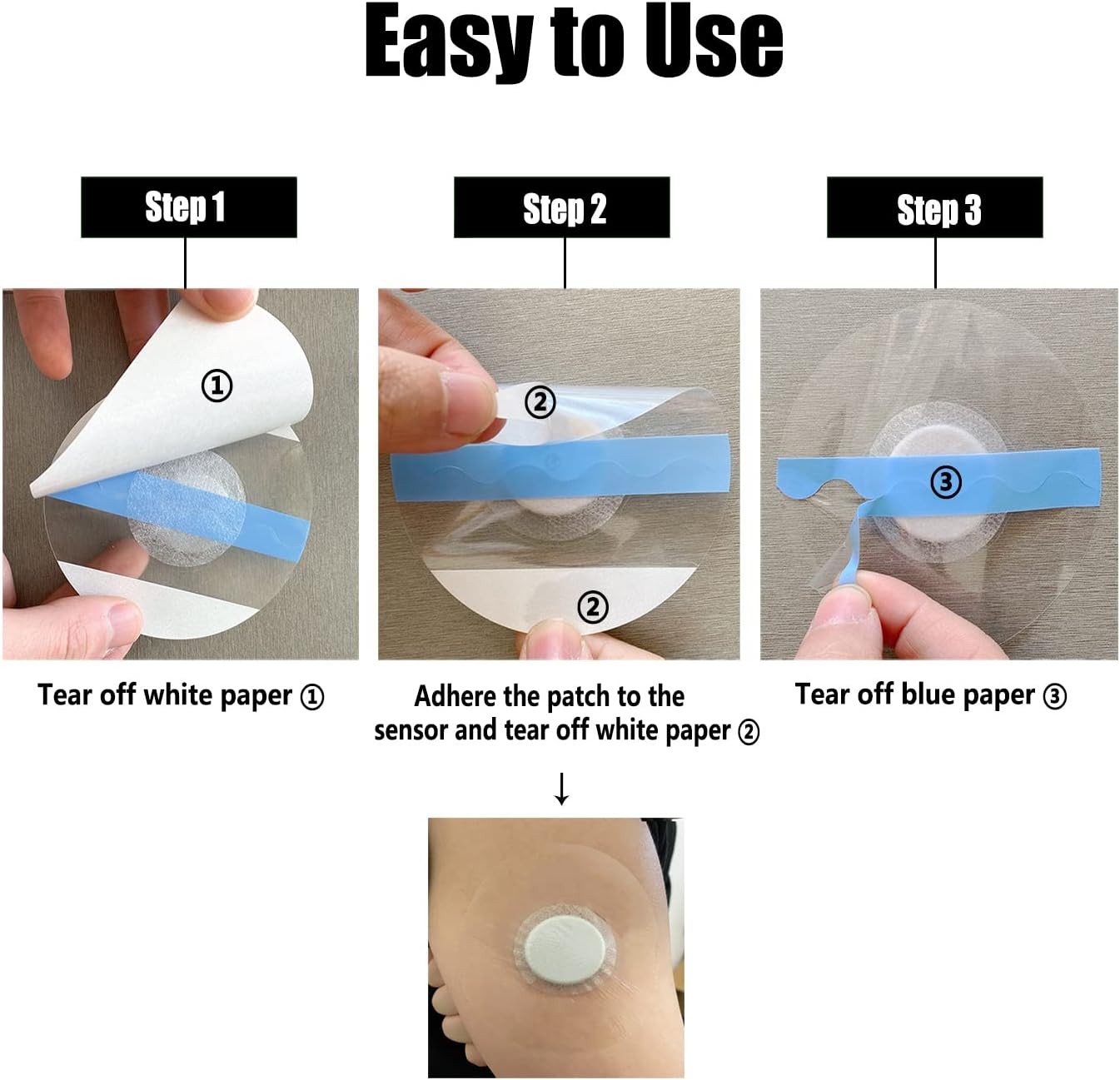 Waterproof CGM Sensor Adhesive Patches
