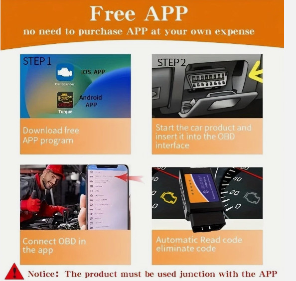 WiFi OBD2 ELM 327 Bluetooth Car Scanner Android iOS IPhone Torque Auto Scan Tool
