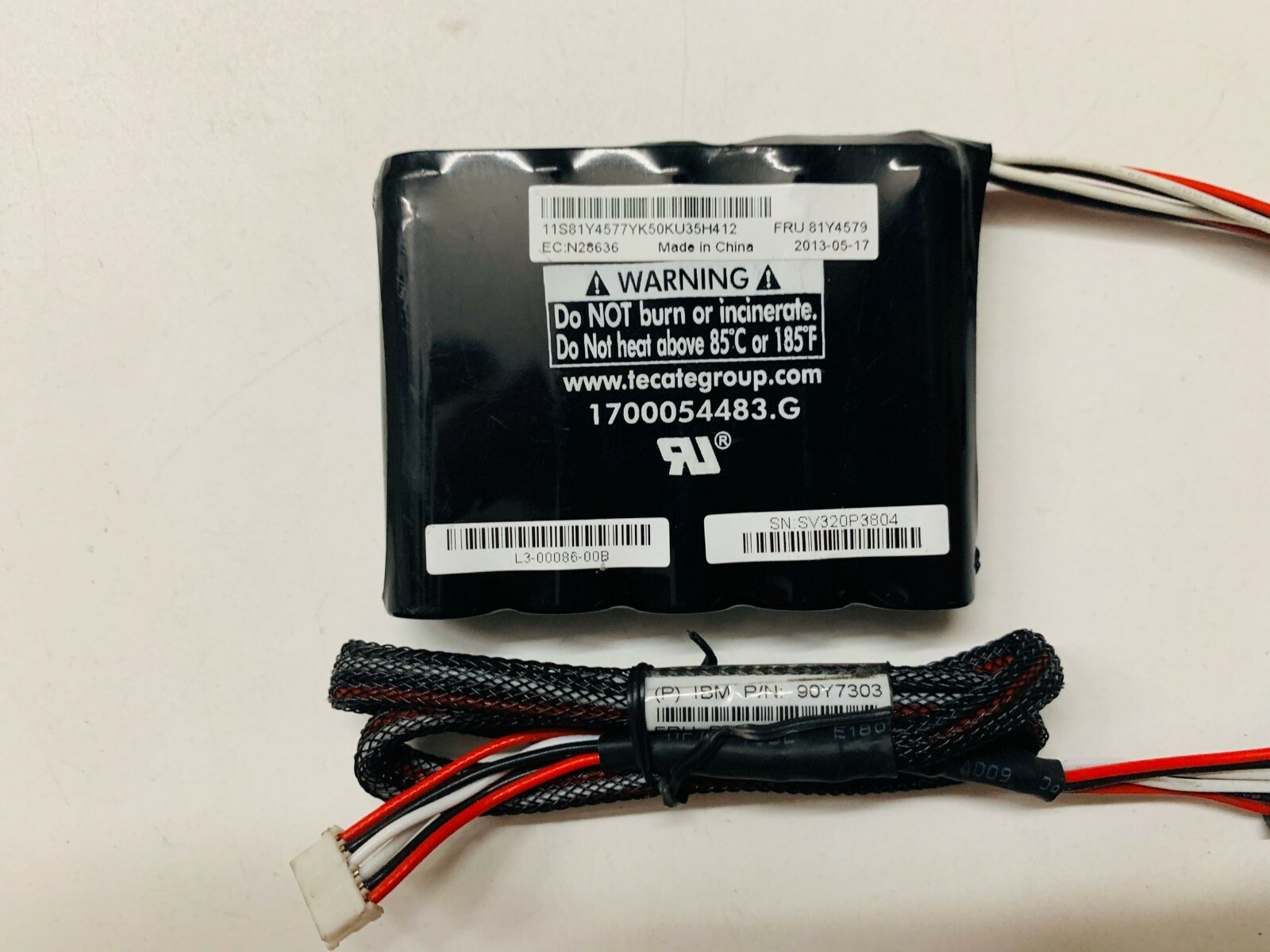 IBM FRU 81Y4579 Super Cap Battery pack BBU 81Y4577 for x3650 M4 M5110 M5016