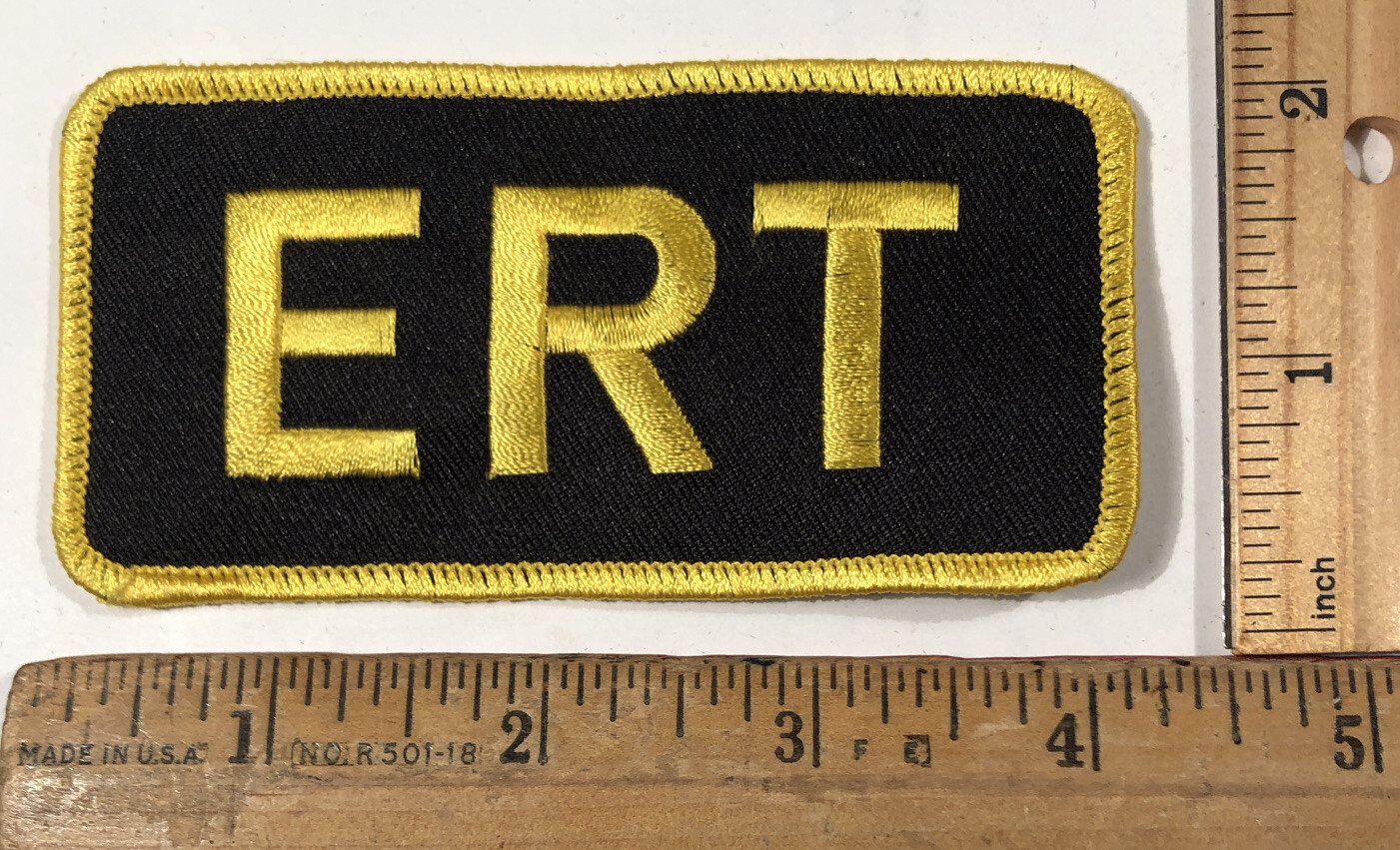 Vintage ERT Embroidered Iron On Patch Emergency Response Team Rescue Police