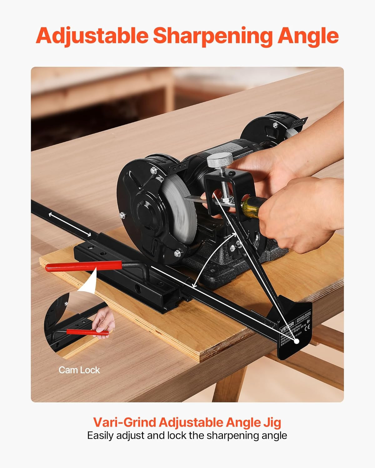 Multi-Grind Sharpening System, Vari-Grind Pro Sharpening Jig Kit for 6" & 8" Ben