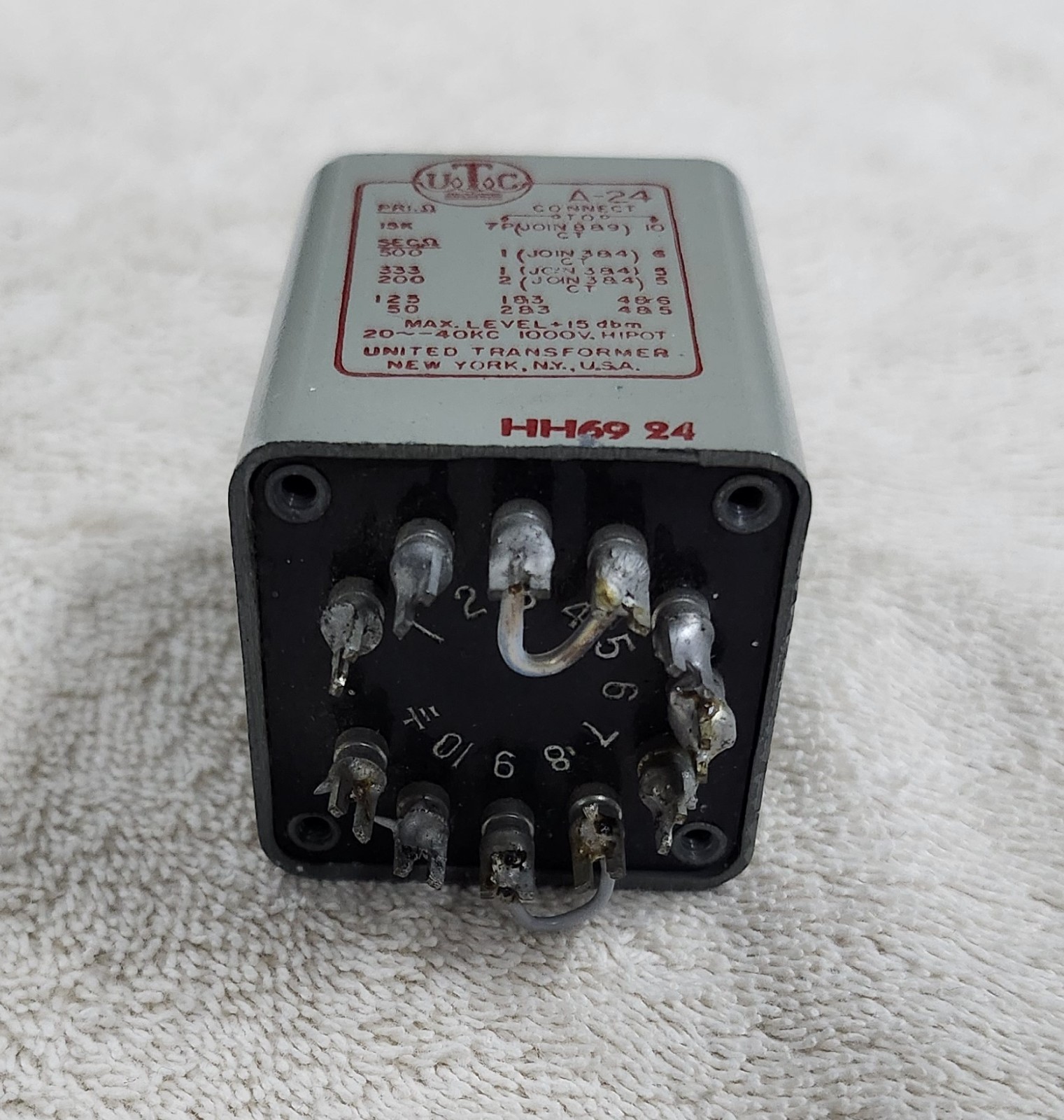 UTC A-24 Plate-to-Line Audio Transformer, Nice Condition, for Preamplifier, #2