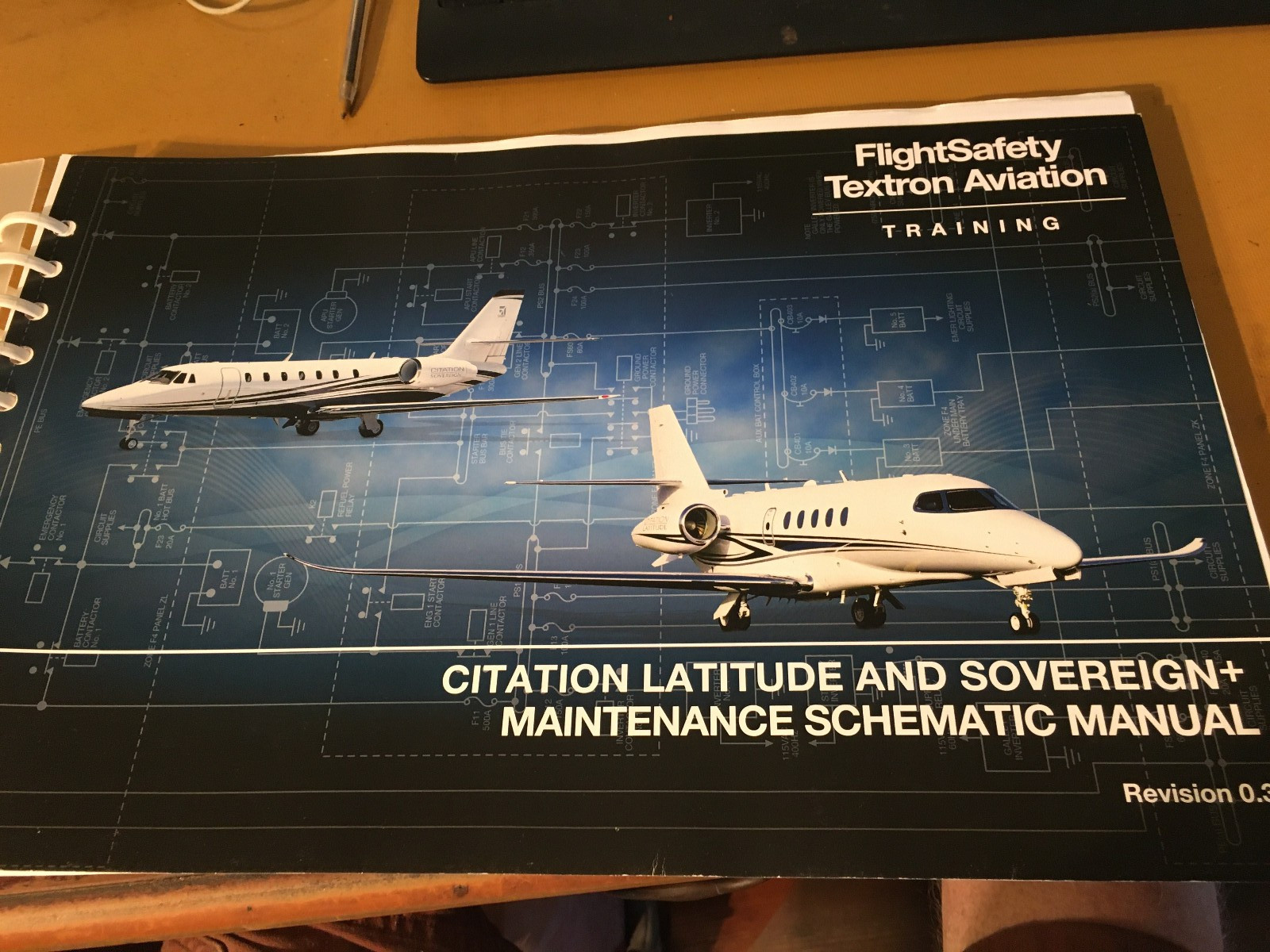 Citation Latitude & Sovereign+  Maintenance Training Schematic Manual