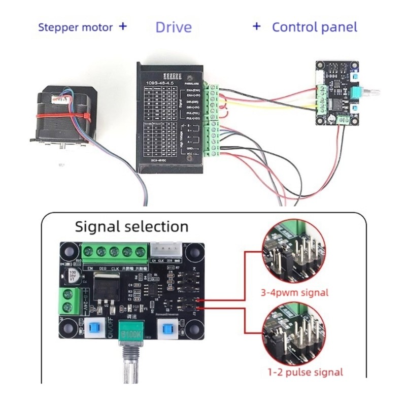 24V 12V Stepper Motor Driver Controller Module Speed Control Forward Reverse