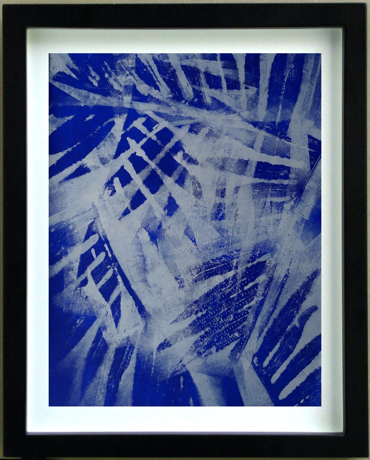 Acrylic Painting Abstract Composition Signed TEMPE (20th Century) (6)