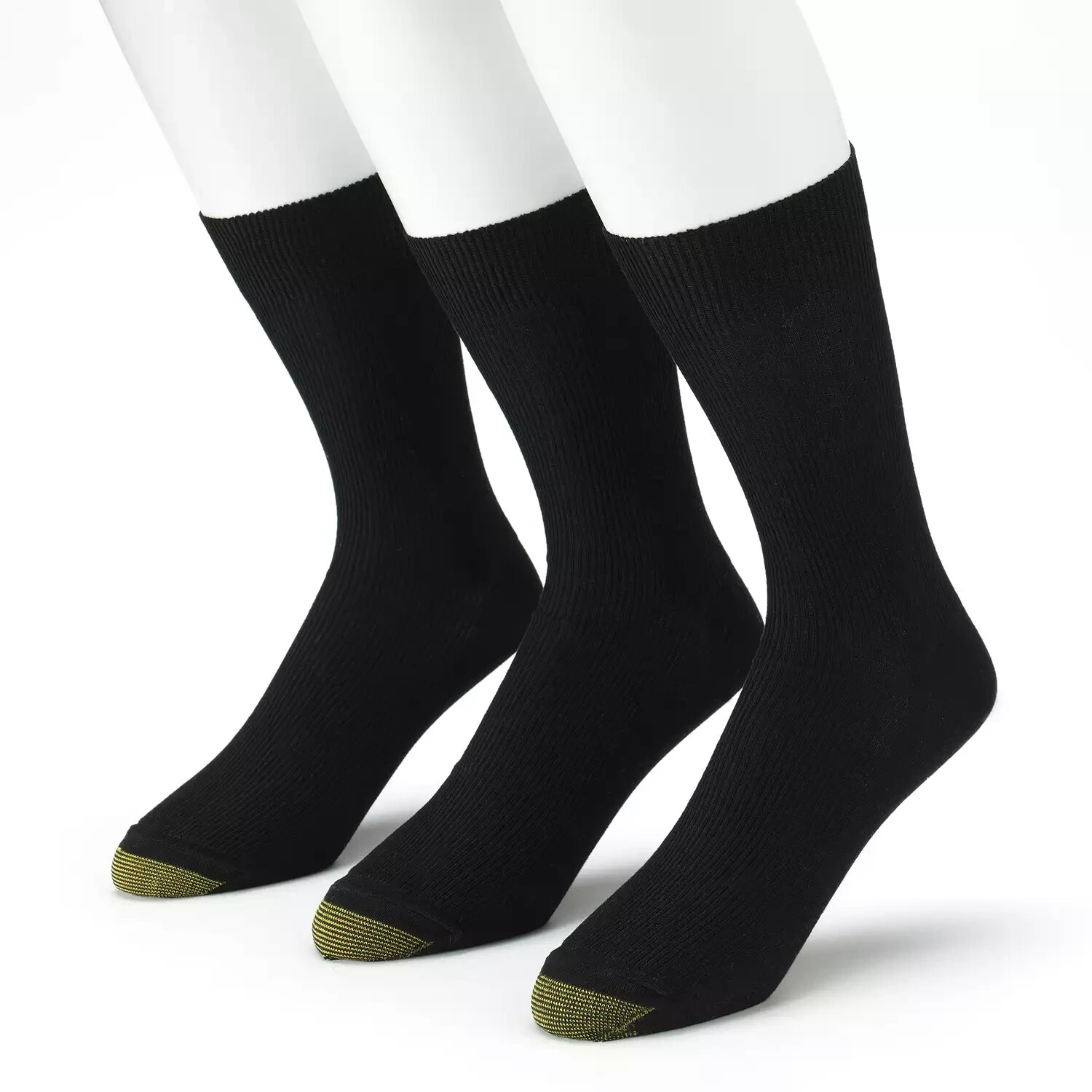 Gold Toe Premier Men's Metropolitan Dress Crew Socks, Black, 6 pairs, Free Ship!