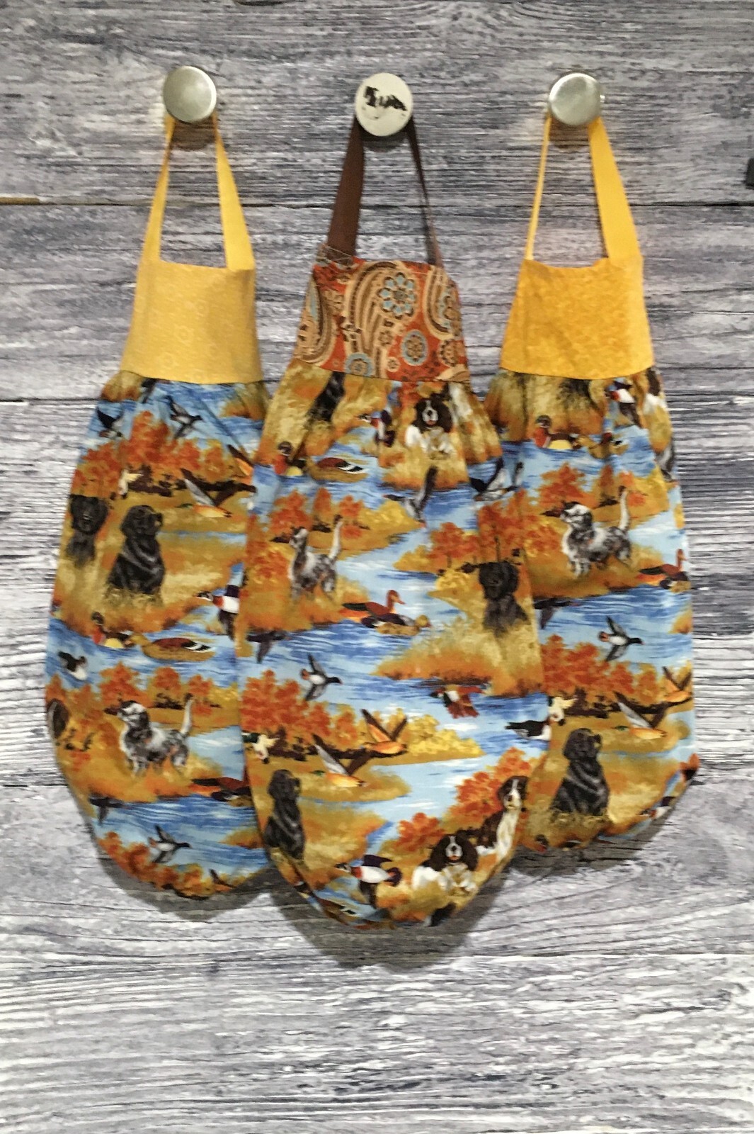 Plastic Grocery Bag Rag Sock Holder Spaniels Labradors Hunting Dogs Ducks