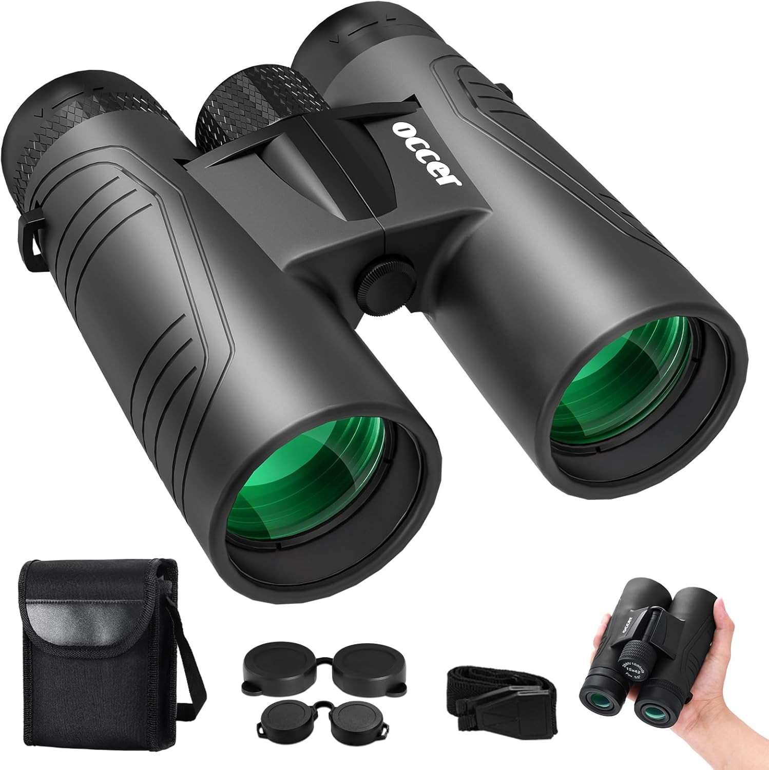 15X42 Binoculars for Adults High Powered - Large View HD Binoculars with Clear L