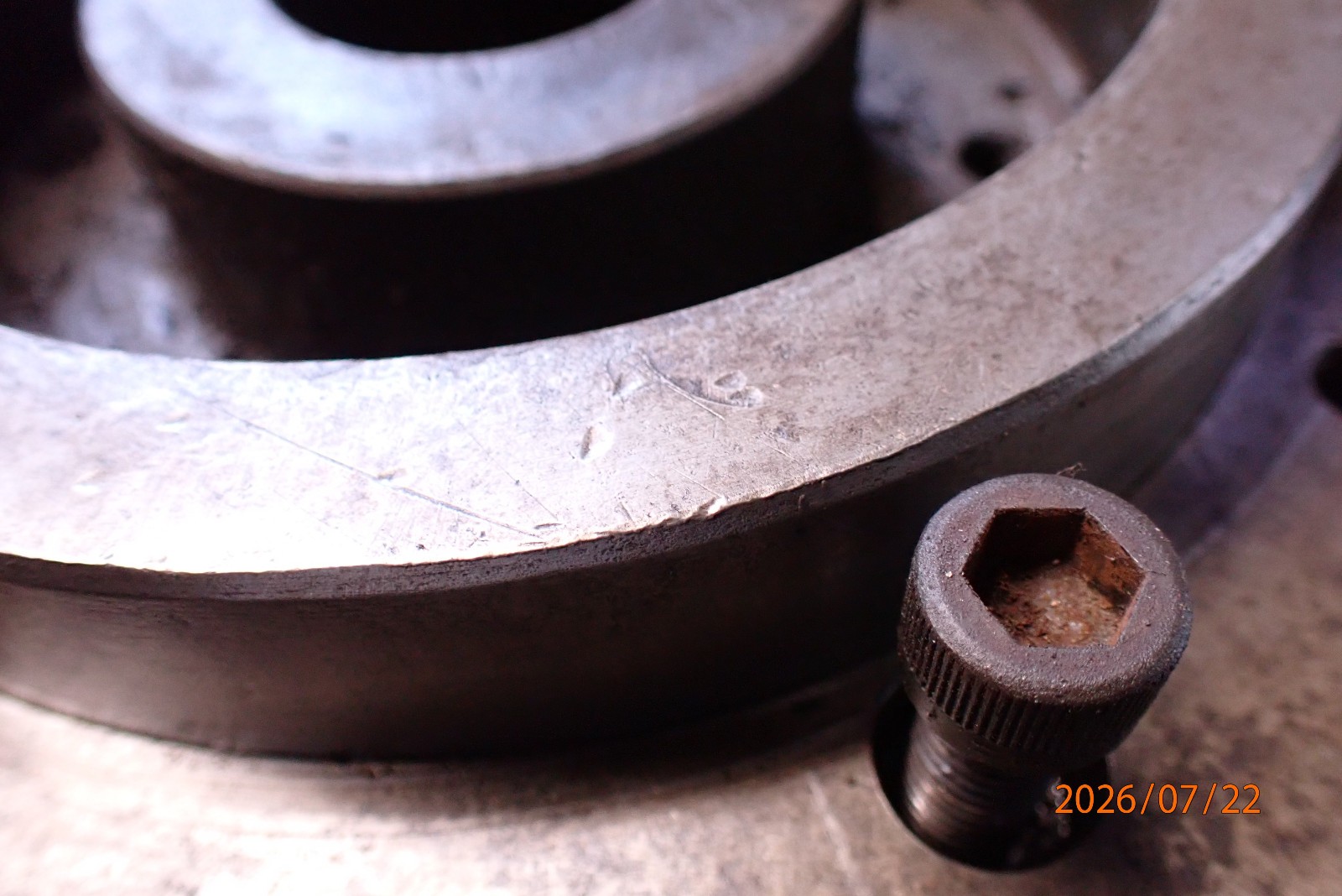 OLDER LARGE SURFACE GRINDING GRINDER WHEEL ARBOR HUB WITH WEIGHTS FOR ...