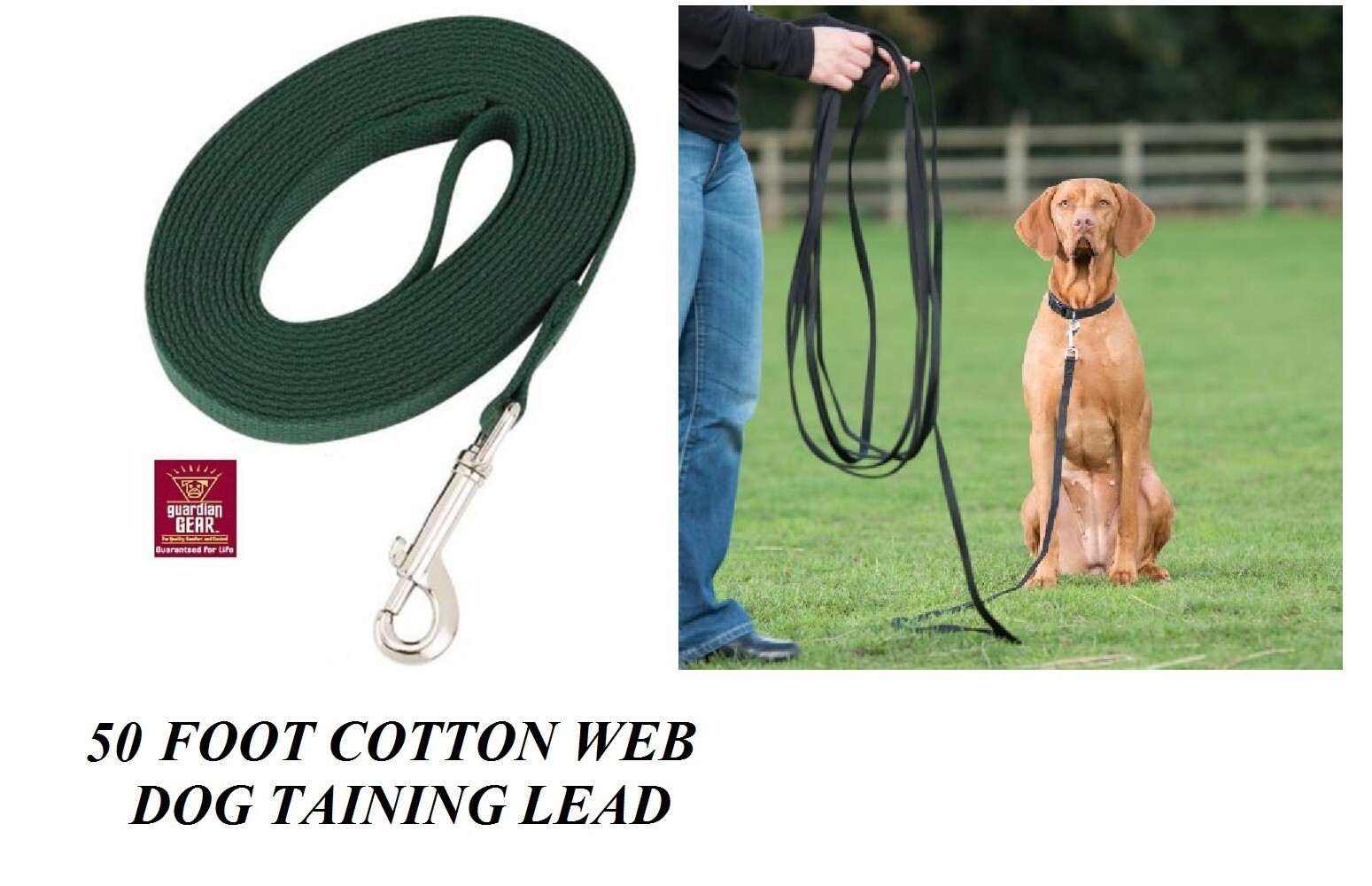 Pet Supplies PREMIUM DOG TRAINING LEAD COTTON Web Webbing 50 Foot TRAINER Leash
