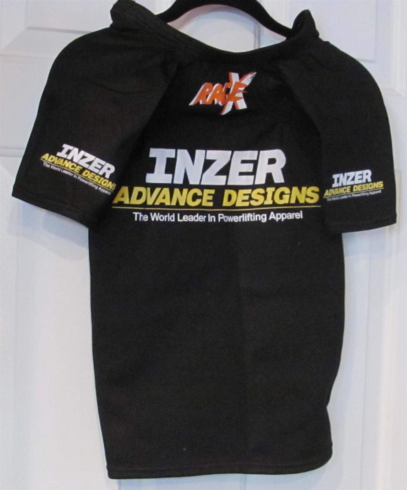 Inzer Rage X Bench Shirt Size 34 Black with Custom H.D. Neck Option (Never Used)