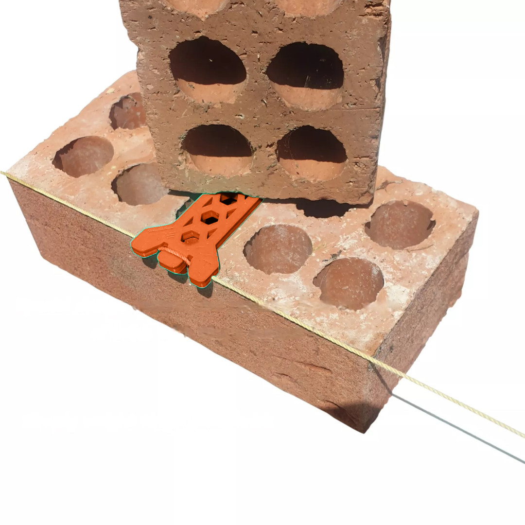 4 x Tingle brick wall building string line holder twigs use with corner blocks