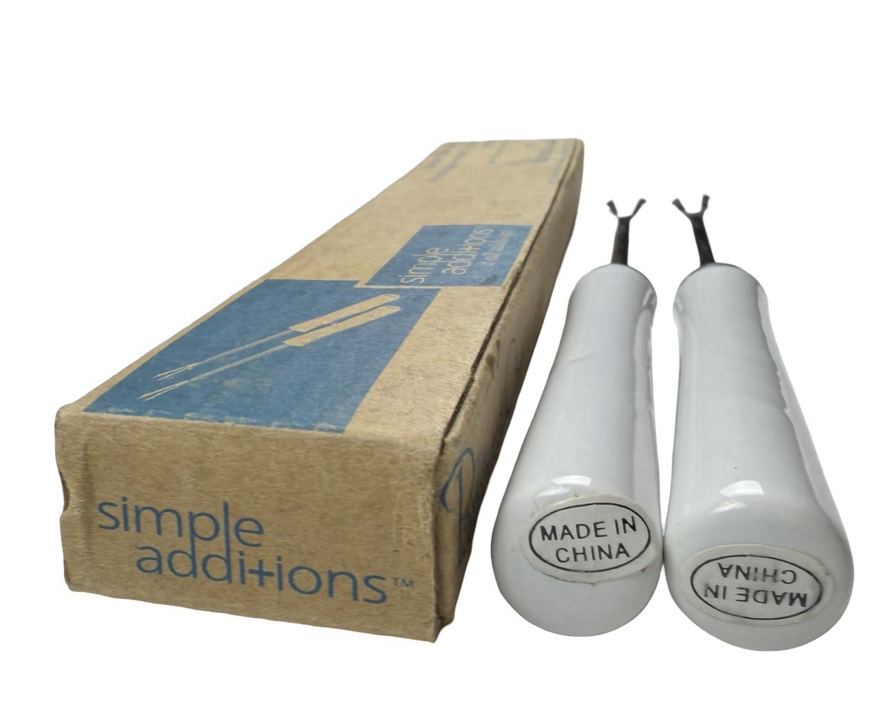 Pampered Chef Appetizer Accessory Fork Set 2 Simple Additions White Handle #1970