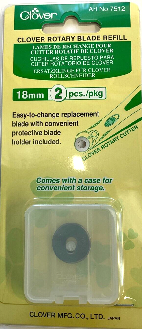 CLOVER ART #7512 ROTARY BLADE REFILLS, 18mm