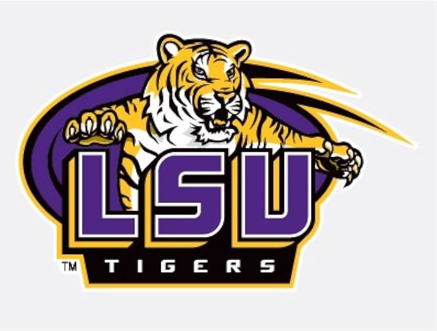 LSU Tigers Sticker NCAA Football Die Cut Laminated