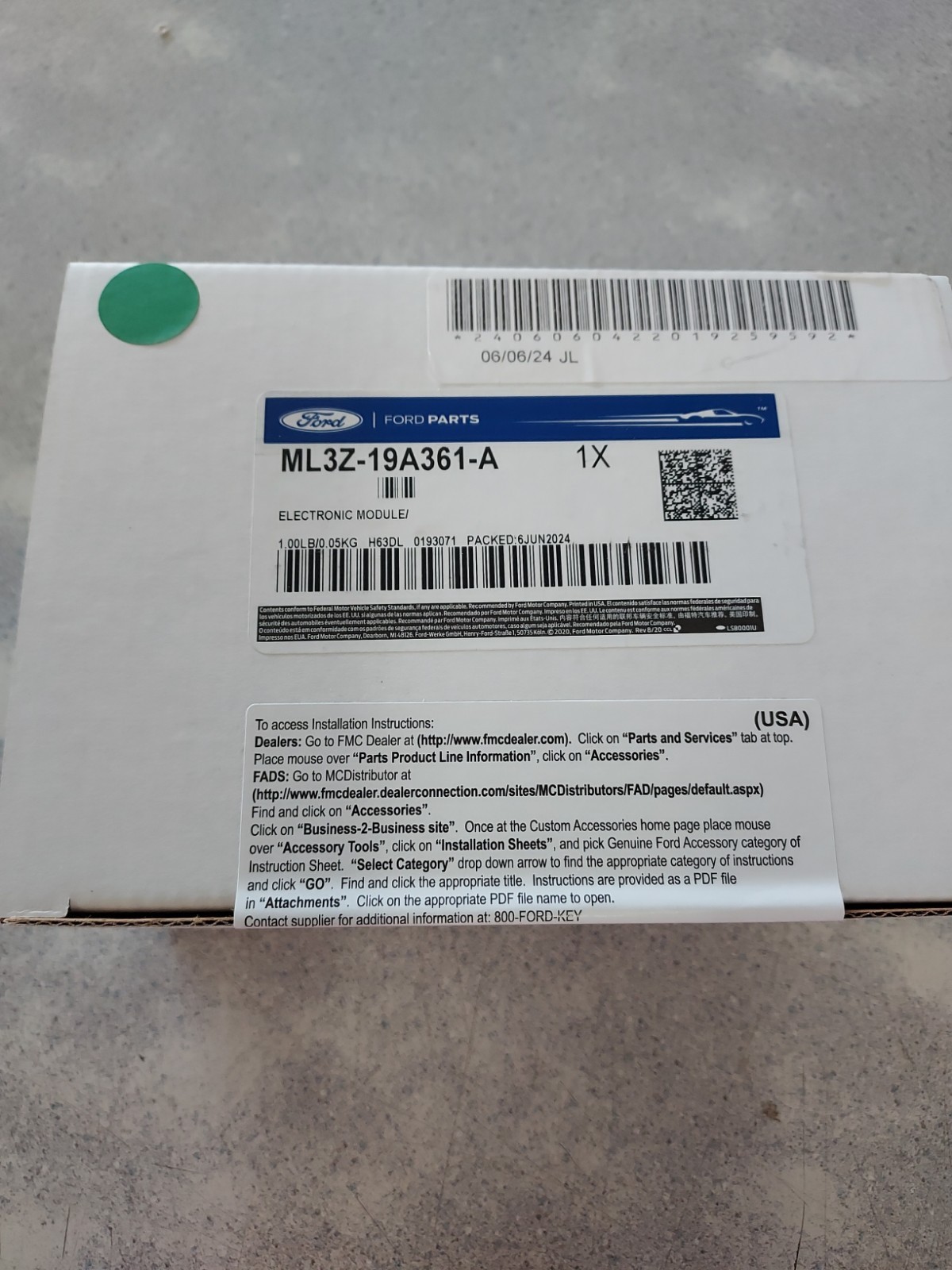 New Genuine Ford Electronic Module ML3Z19A361A / ML3Z-19A361-A OEM