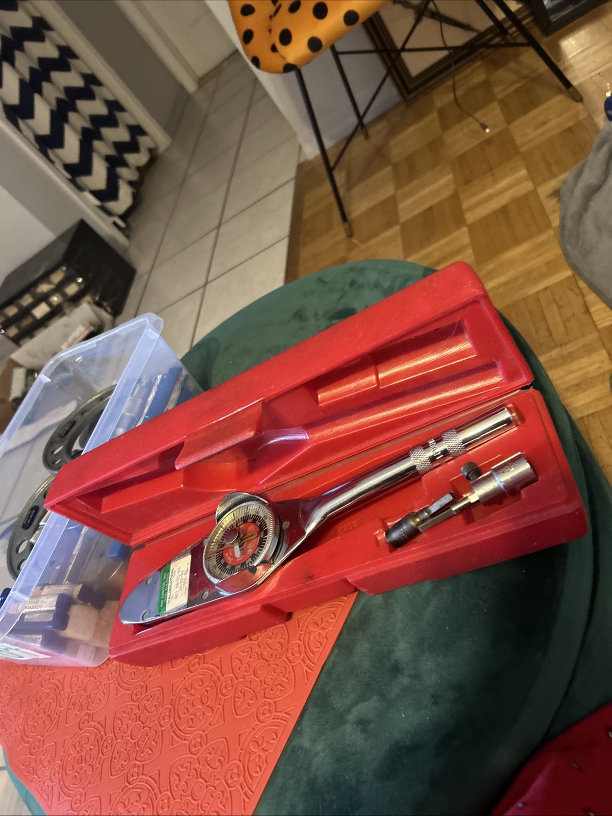 Snap-on TEC50FUA 3/8” Torqometer Dial Torque Wrench 0-600 in-lb w/ Case