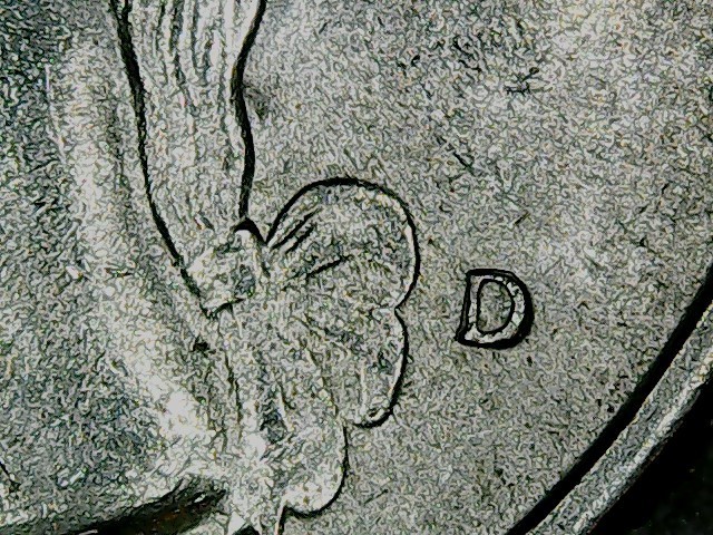 1989D Washington Quarter . Double "D"