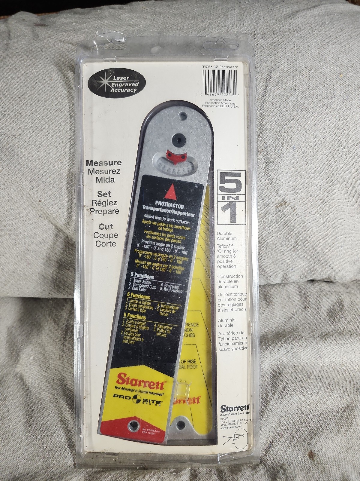 PROSITE Starrett CP505A-12 (12256) 5-in-1 Combination Protractor