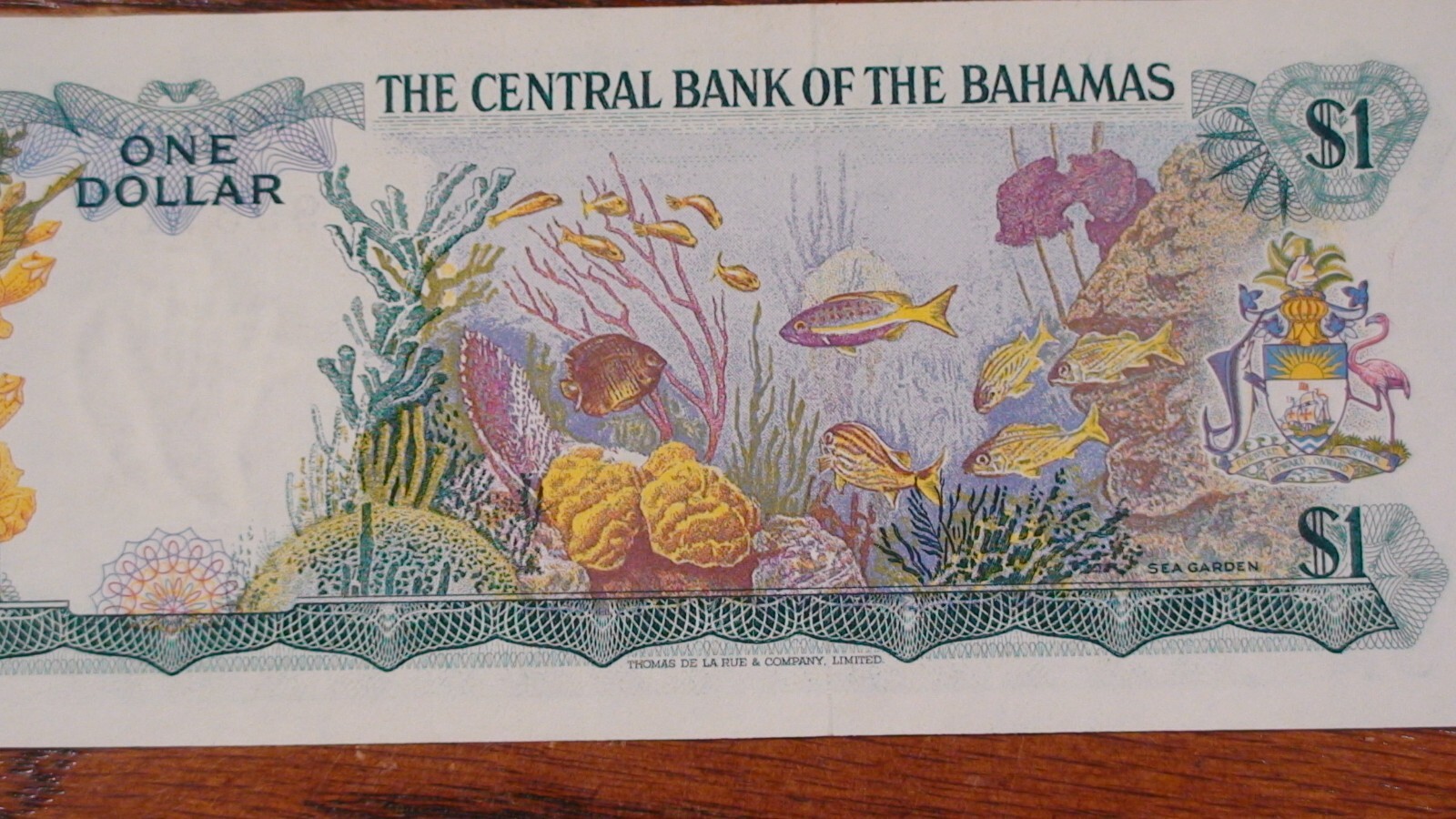 1968 One Dollar BAHAMAS MONETARY AUTHORITY CRISP UNCIRCULATED Note $1 Bill