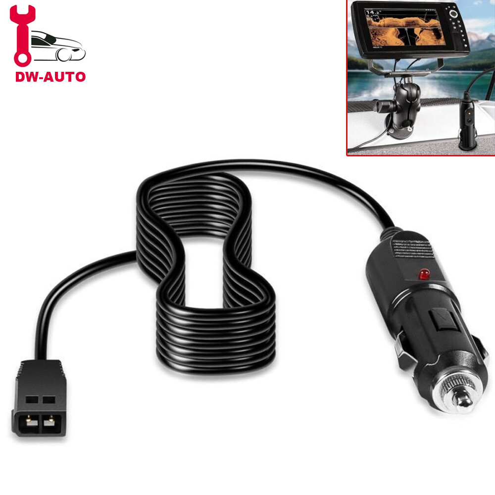 12V DC Port Power Cord Cable for Humminbird Helix Fish Finder Charger 8 Feet