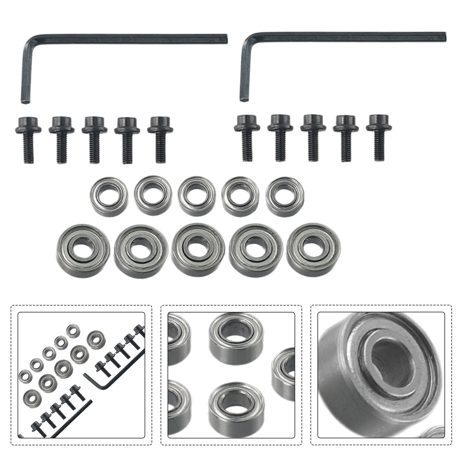 10pcs Router Bits Top Mounted Ball Bearings Guide For Router Bit Bearing Repair