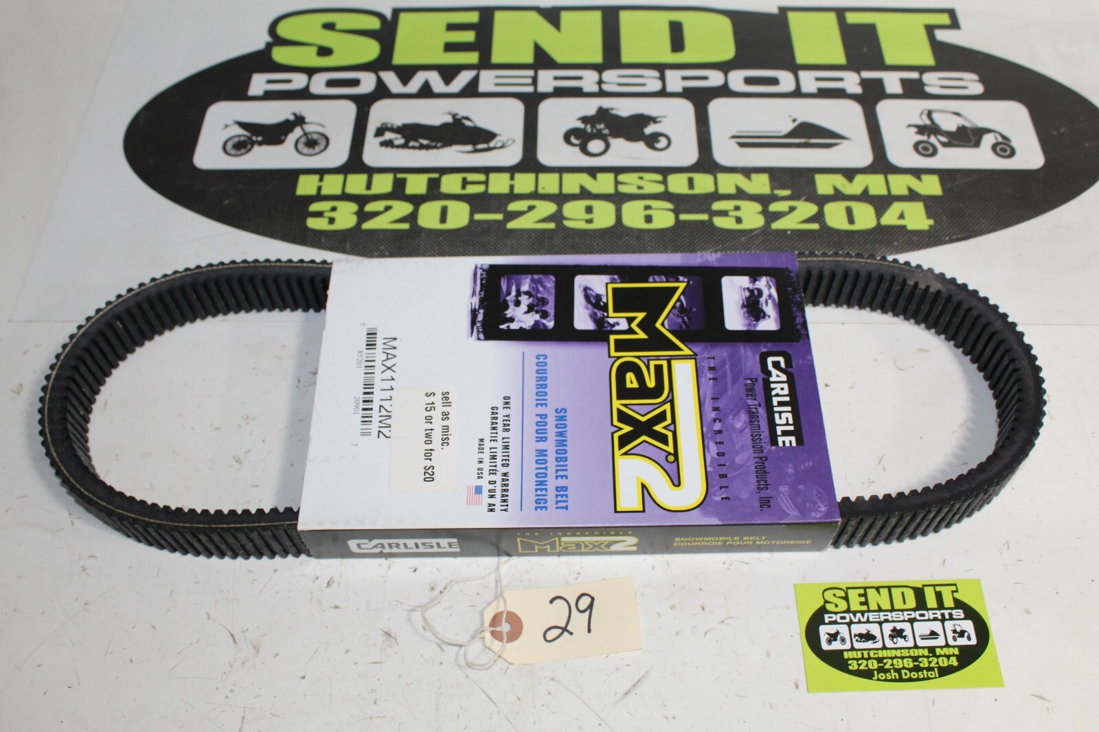 B29	Carlisle	New Drive Belt	MAX1112M2