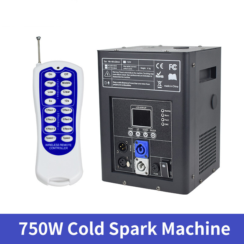 750W Cold Spark Machine Wedding DJ Party Stage Effect Firework Machine
