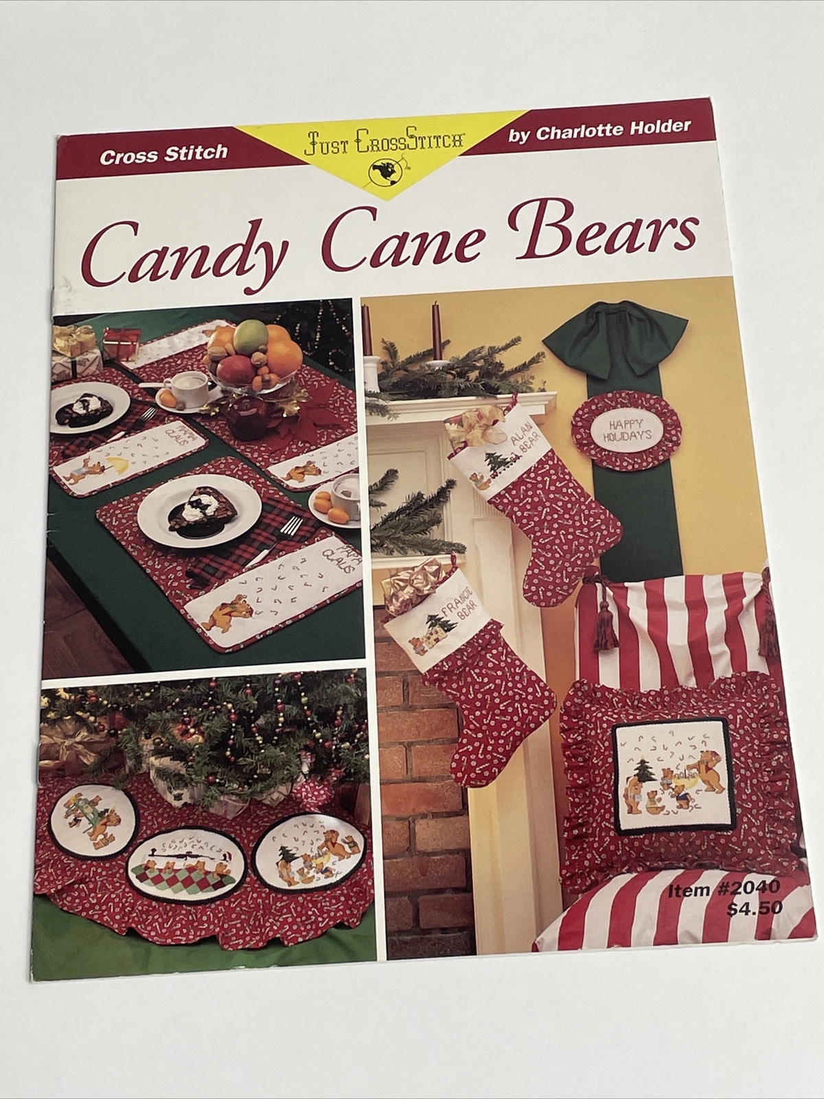 Just Cross Stitch Candy Cane Bears Cross Stitch Pattern