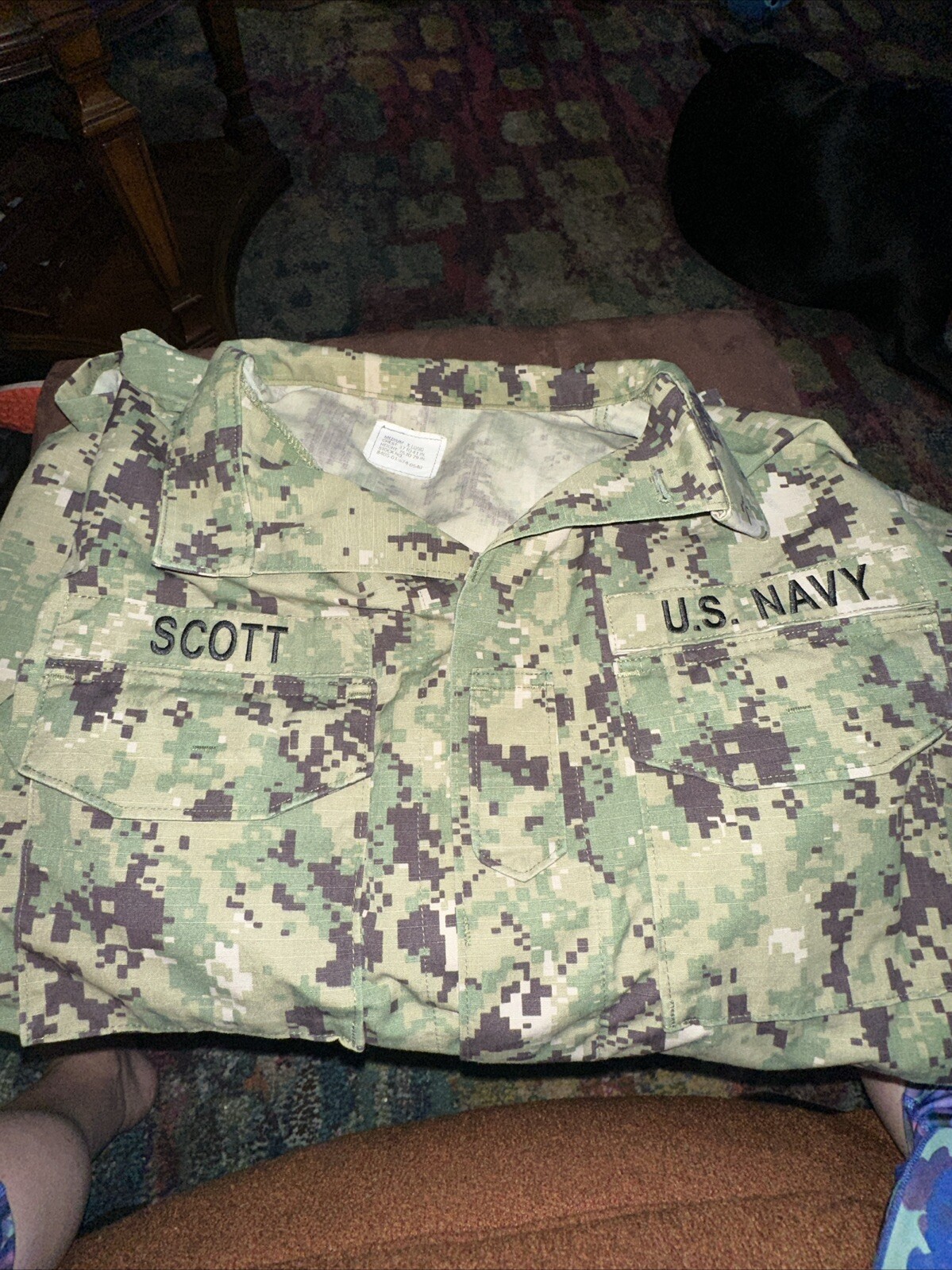 BLOUSE NAVY WORKING UNIFORM NSN:8405-01-574-0540 SIZE:Medium XL