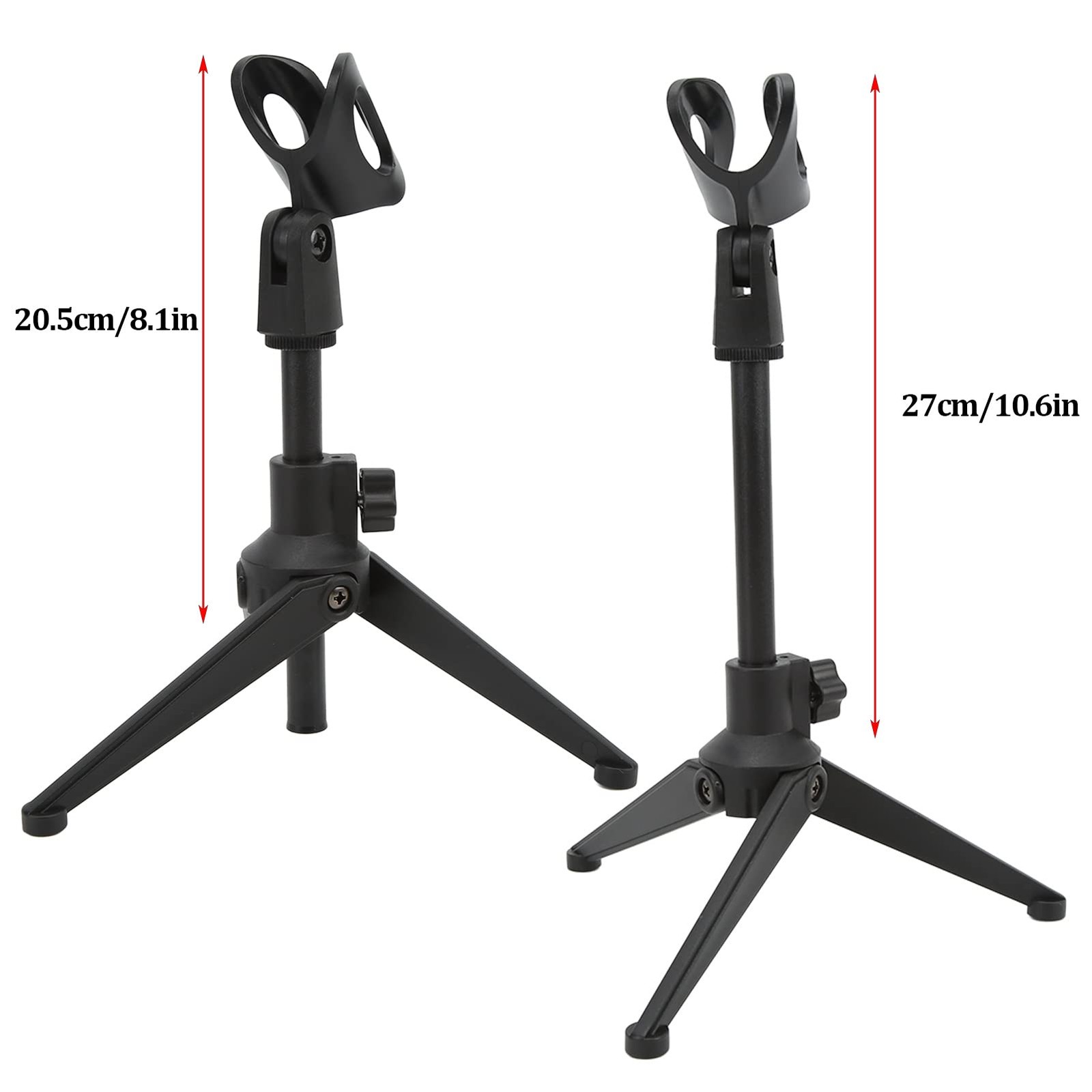 Desktop Adjustable Microphone Tripod Stand Detachable Live Recording Mount