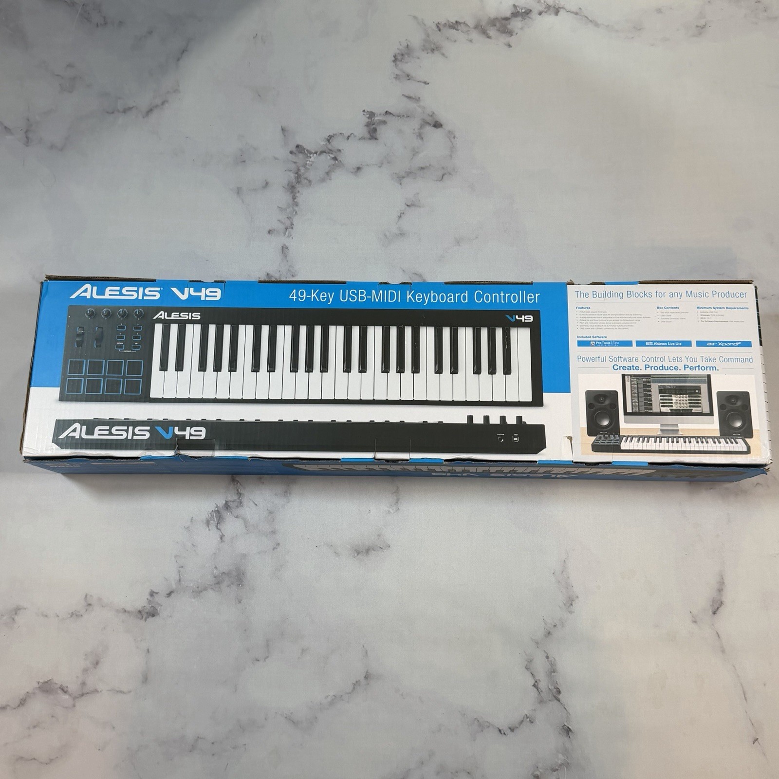BNIB Alesis V49 49-Key USB MIDI Keyboard Controller - Tested