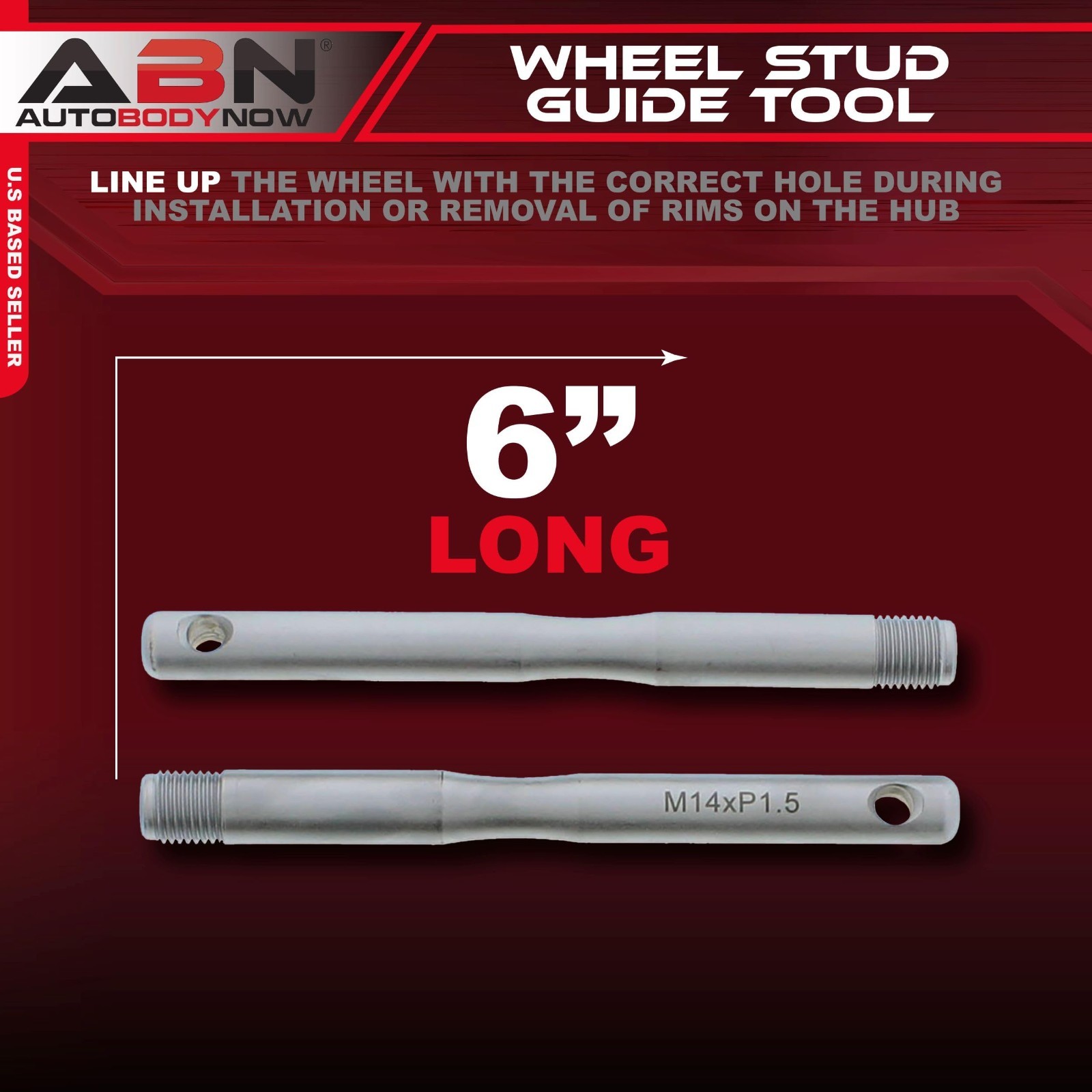 2 Pack Wheel Stud Alignment Guide Tool - M14 x P1.5 Wheel Hanger Pin Set