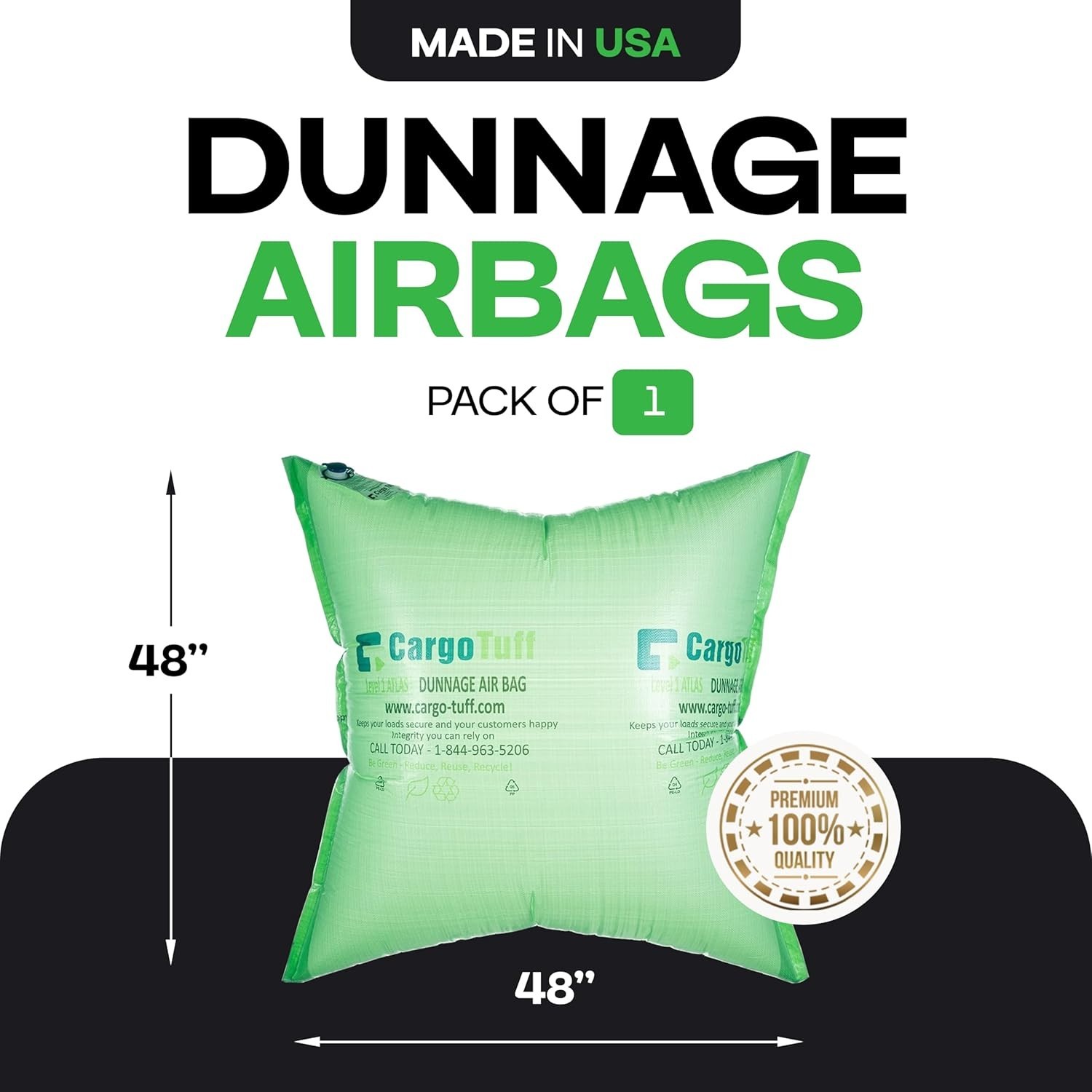 CARGO TUFF E-PPW4848L1 Dunnage Bag 48 "L,48 "W, 2.6 psi, pack of 4