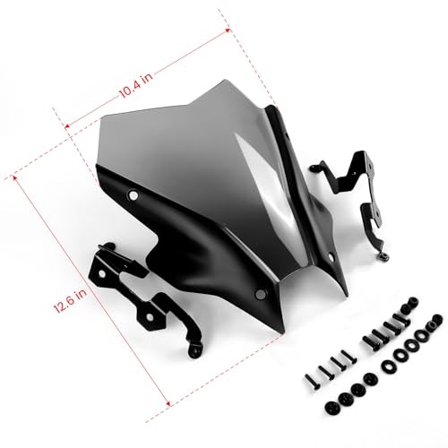 Windshield for Yamaha MT09 FZ09, Light Gray Wind Shield Front Windscreen Air