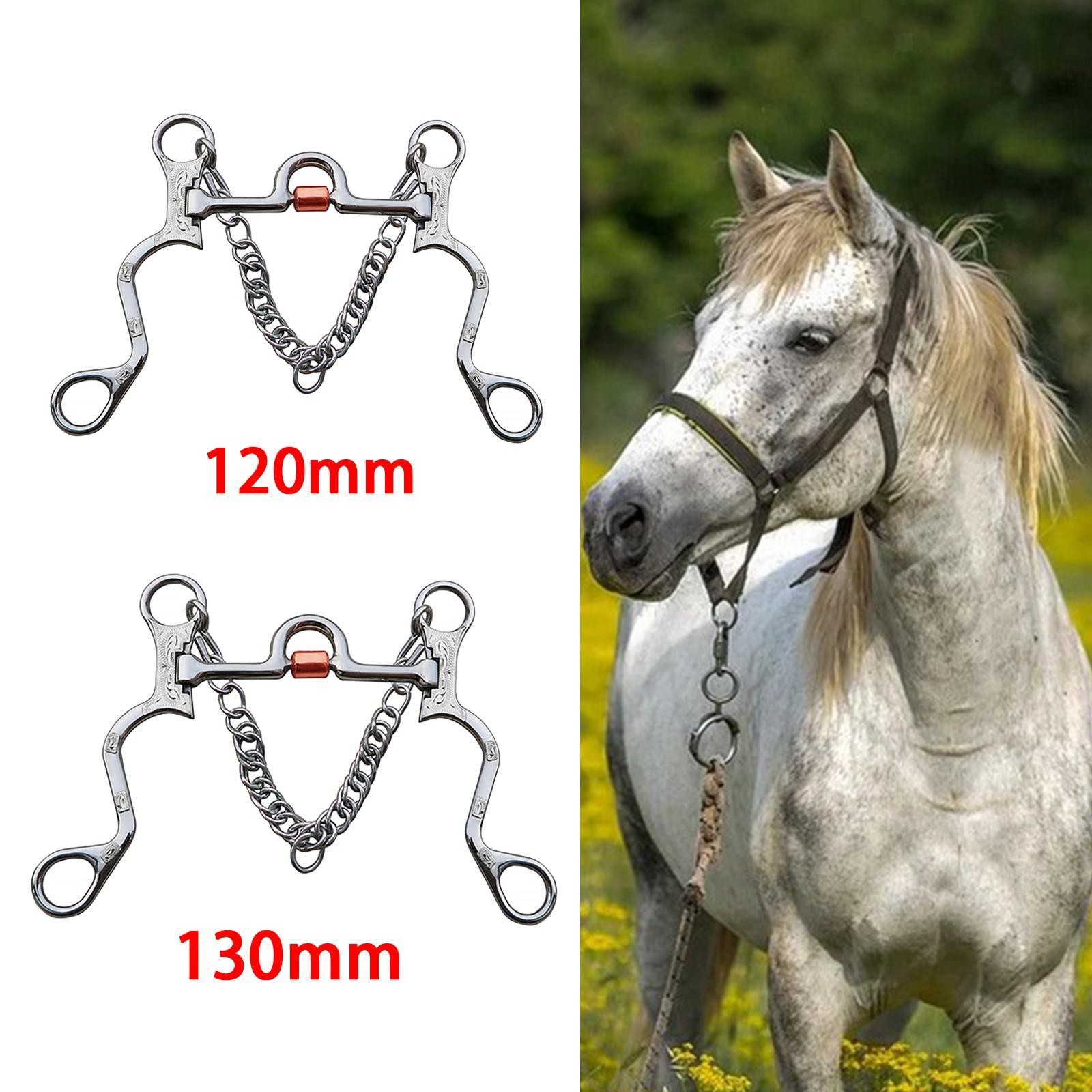 Horse Bit Copper Mouth Horse Chewing Cheek Stainless Steel for Horse Bridle