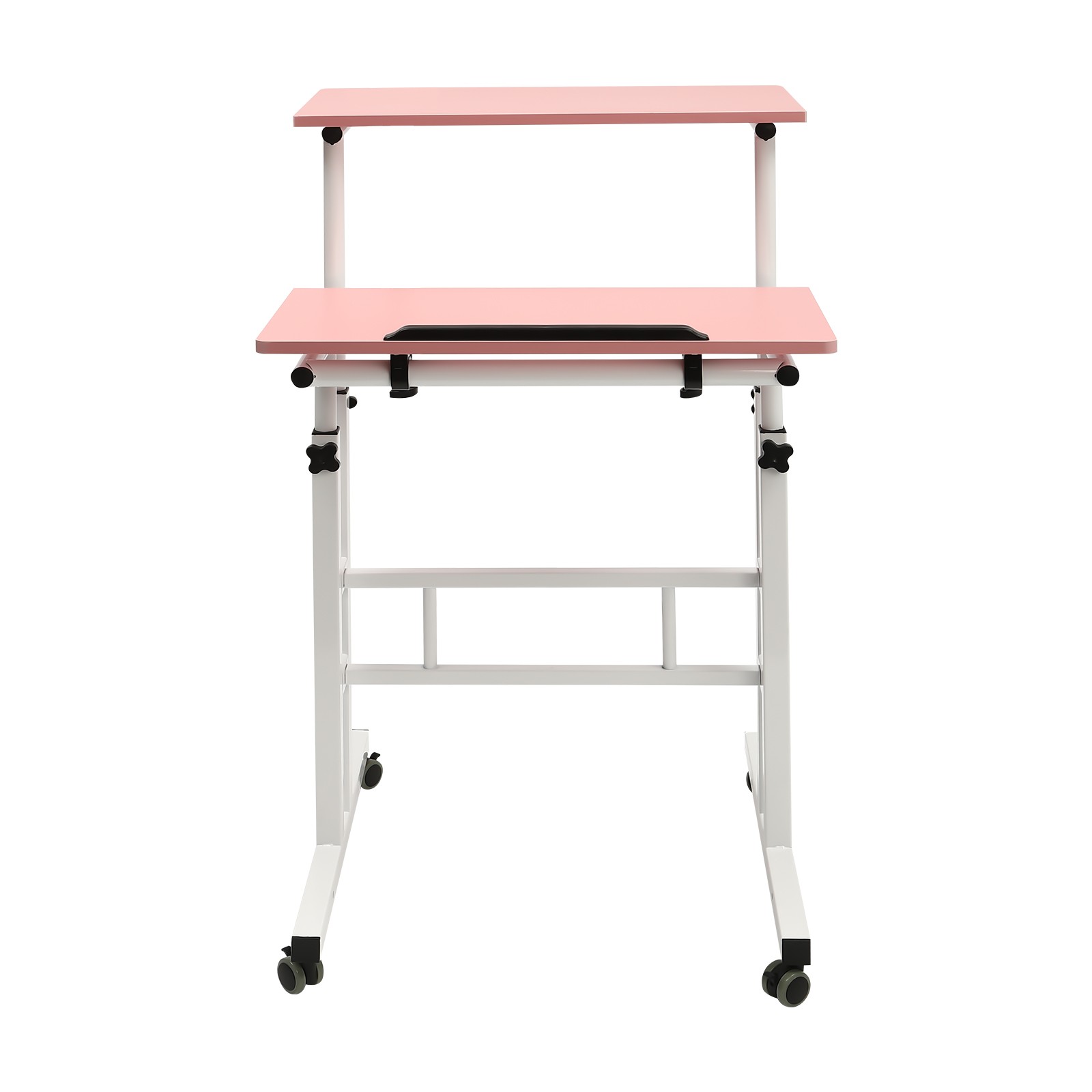 Height Adjustable Rolling Desk Laptop Table Home Office Working Drawing Desk