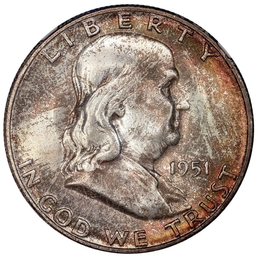 1951 Franklin Half Dollar - NGC MS 66 FBL - Gem Uncirculated Full Bell Lines