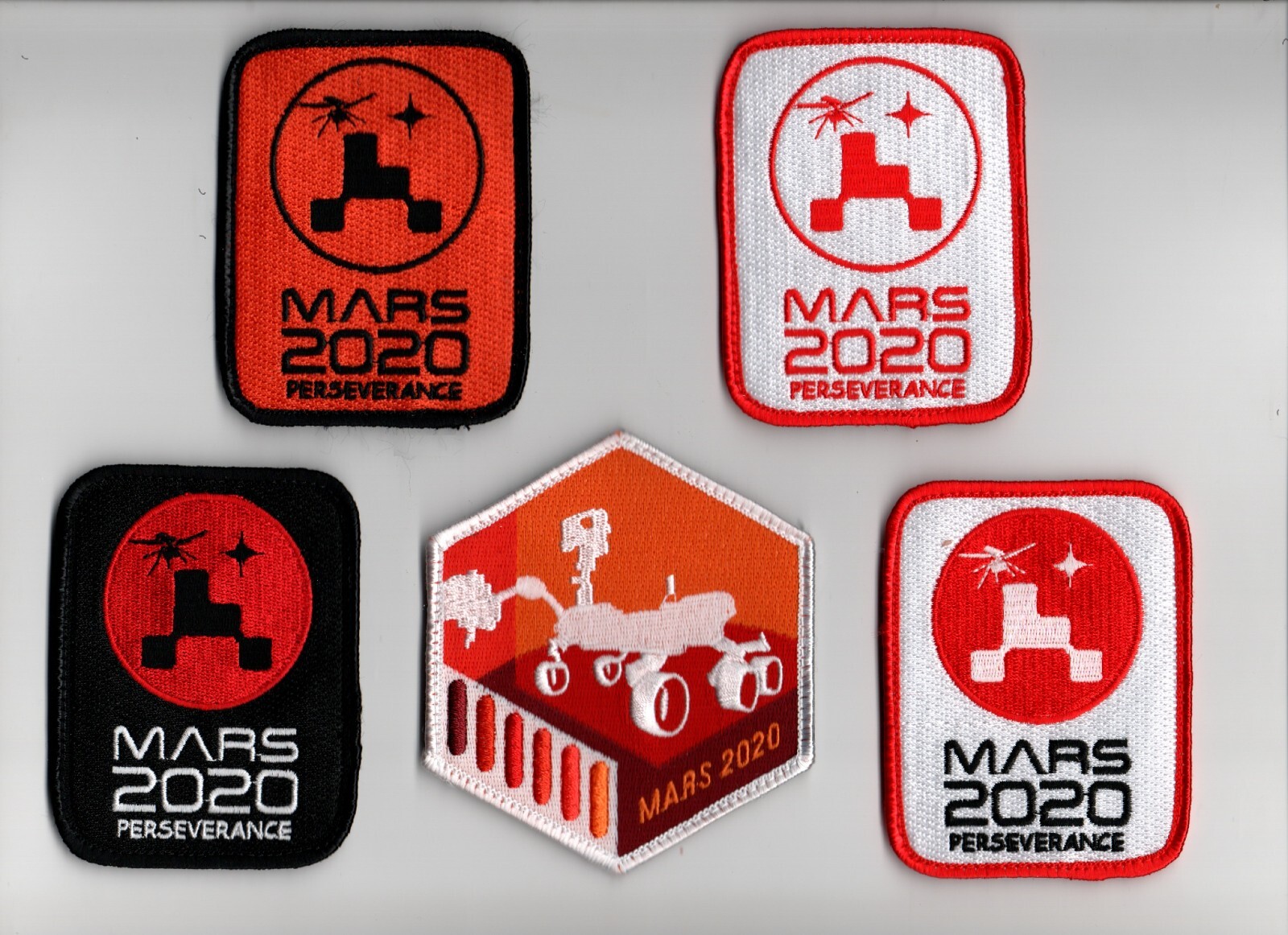 JPL NASA MARS 2020 vêlkrö PATCH: PERSEVERANCE ROVER w/MINI-HELICOPTER INGENUITY