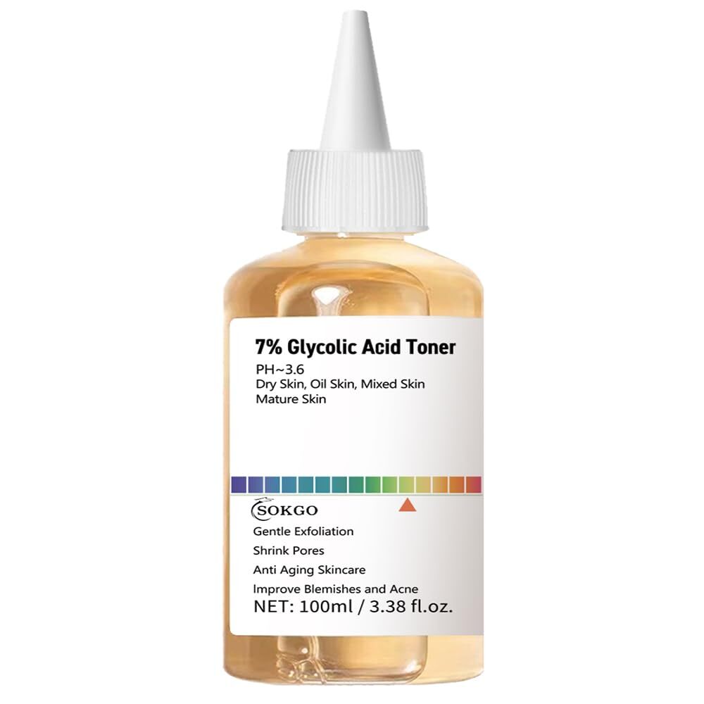 7% Glycolic Acid Exfoliating Toner Exfoliating Facial Toner Smooth Skin Even ...