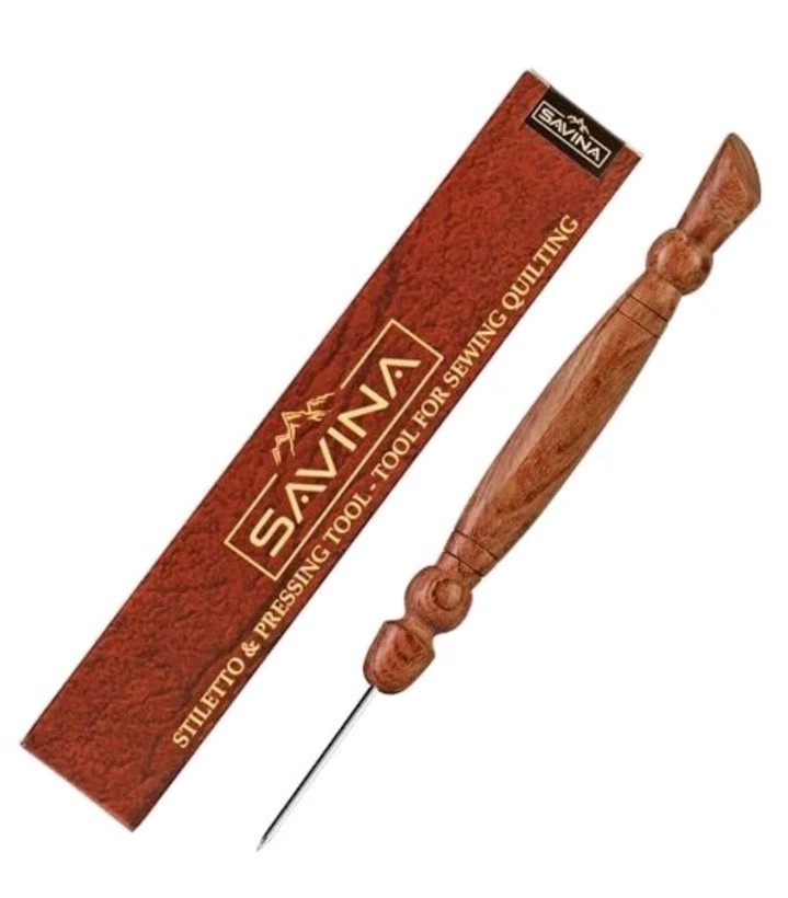 New Savina Stiletto Pressing Tool - Essential Quilting/Sewing FREE SHIP wood Han