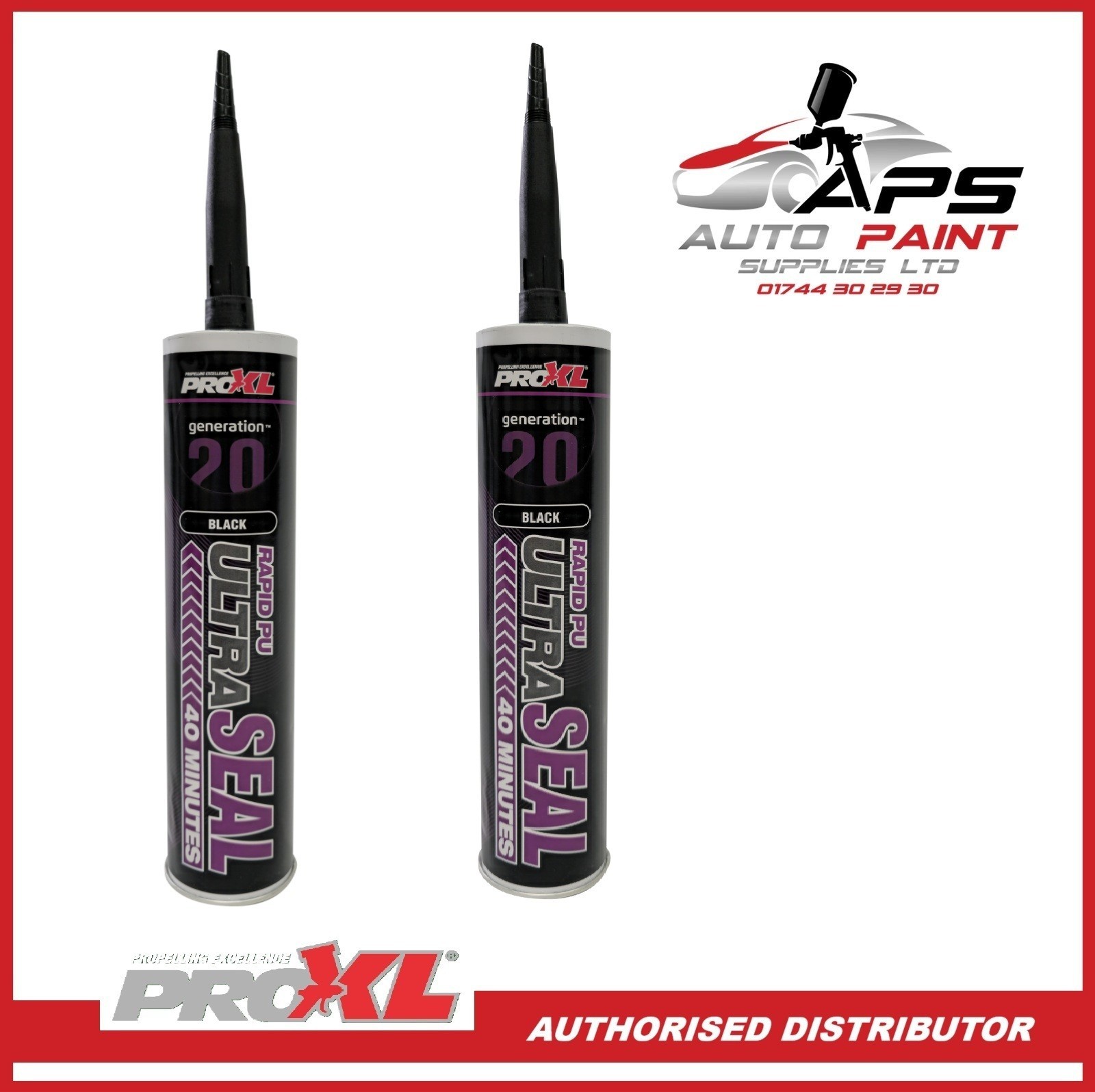 X2 Black Glue for spoilers side skirts bumpers fender flares for car body
