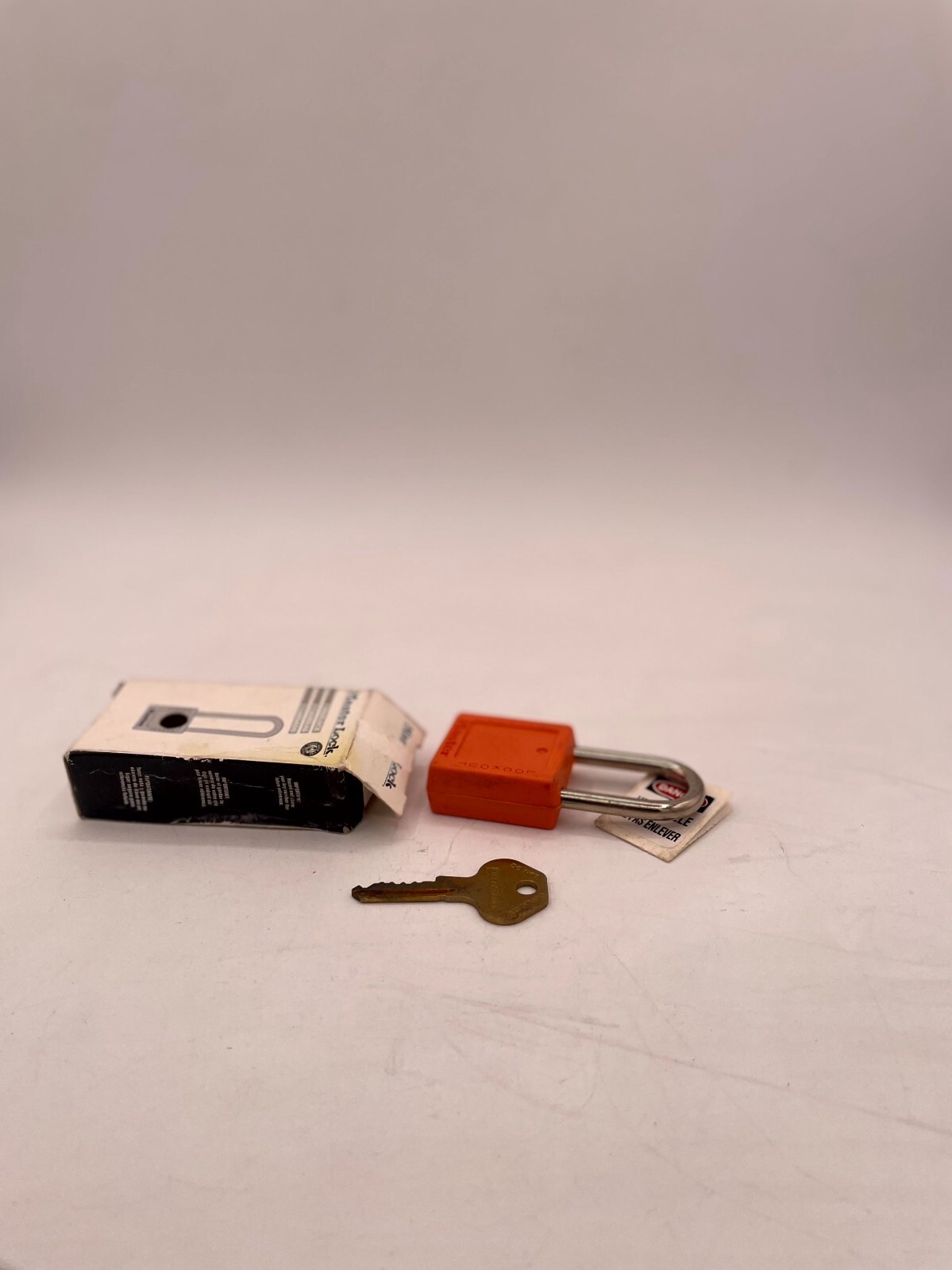 Master Lock 410ORJ Lockout Padlock Orange Durable Lightweight with Master Key