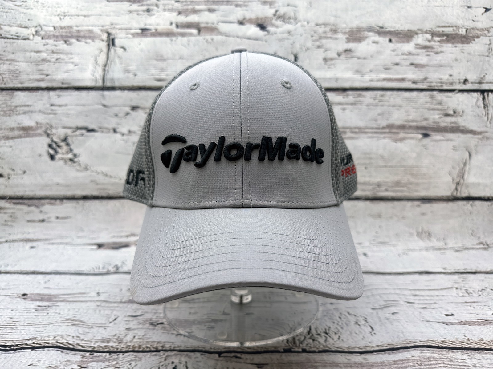 TaylorMade Hat Cap Fitted Mens Large Gray Tour Preferred SLDR Golf Flexfit Mesh