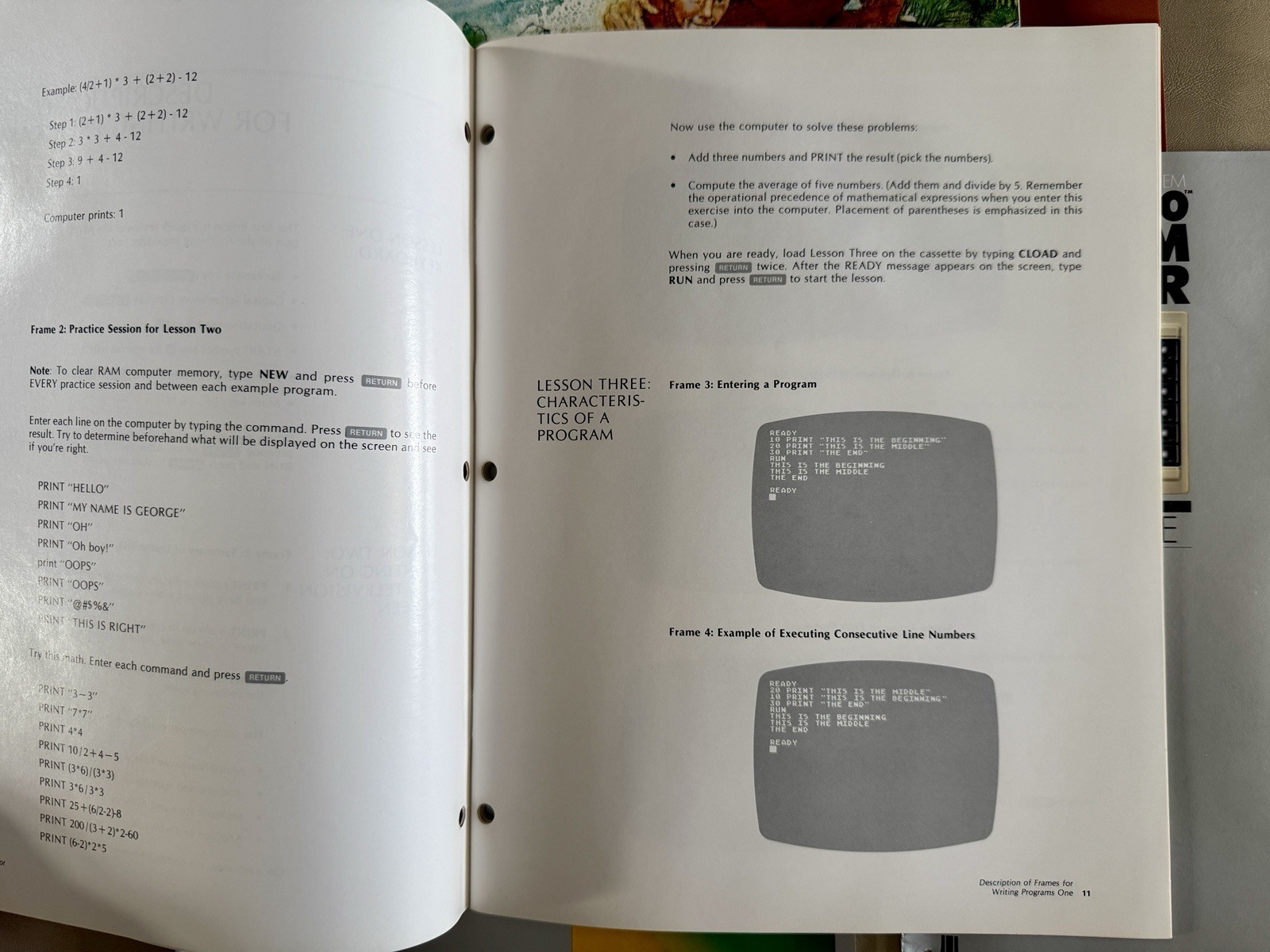 Atari 400/800 Invitation to Programming 2 Basic Computer Reference Manual Binder