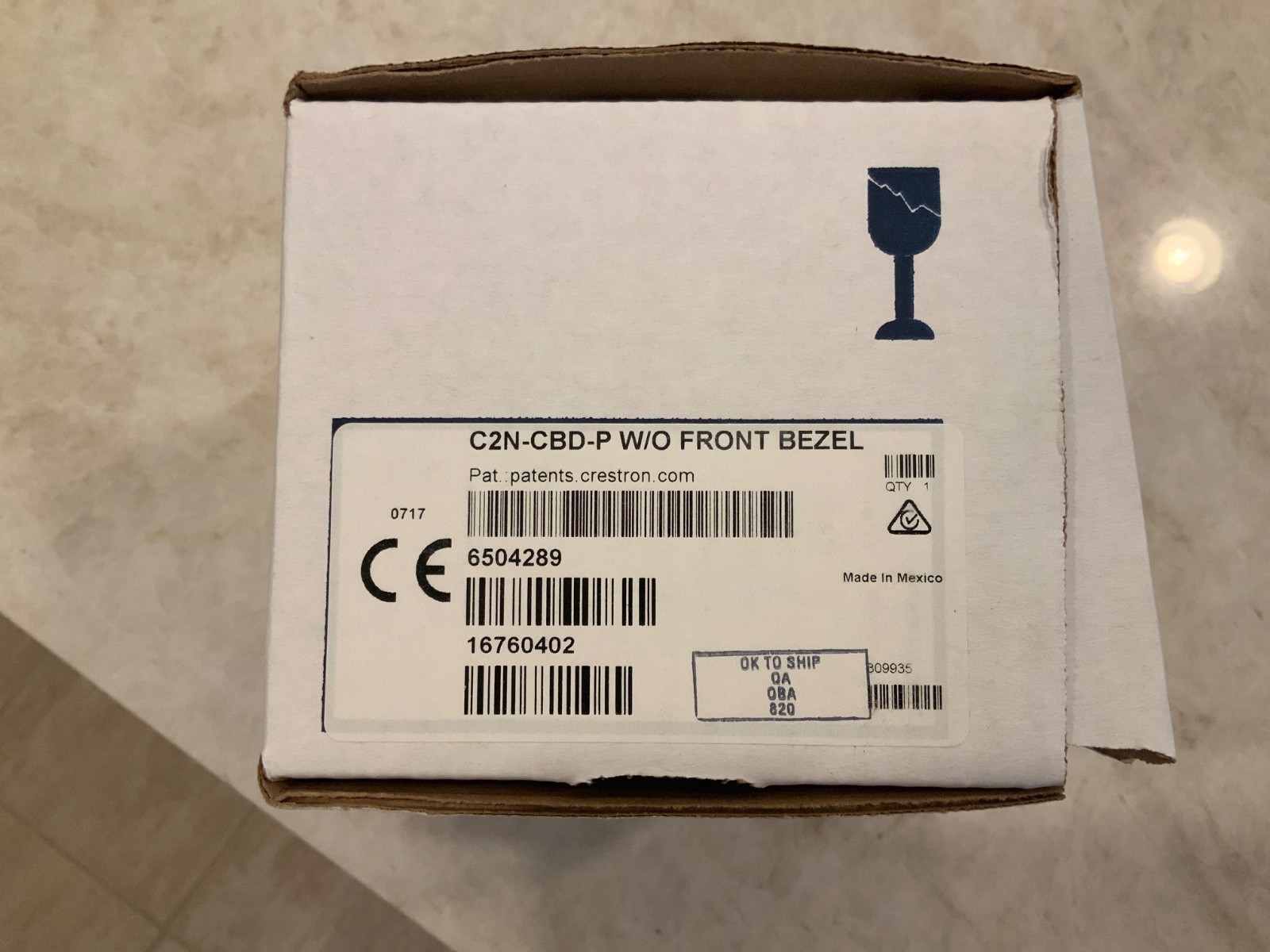 Crestron C2N-CBD-P -B-S KIT W/O Front Bezel Cameo Keypad 6504289-Black NEW